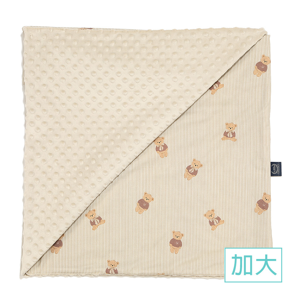 La Millou波蘭 單面巧柔豆豆毯加大｜學院熊寶寶｜伊莉沙白