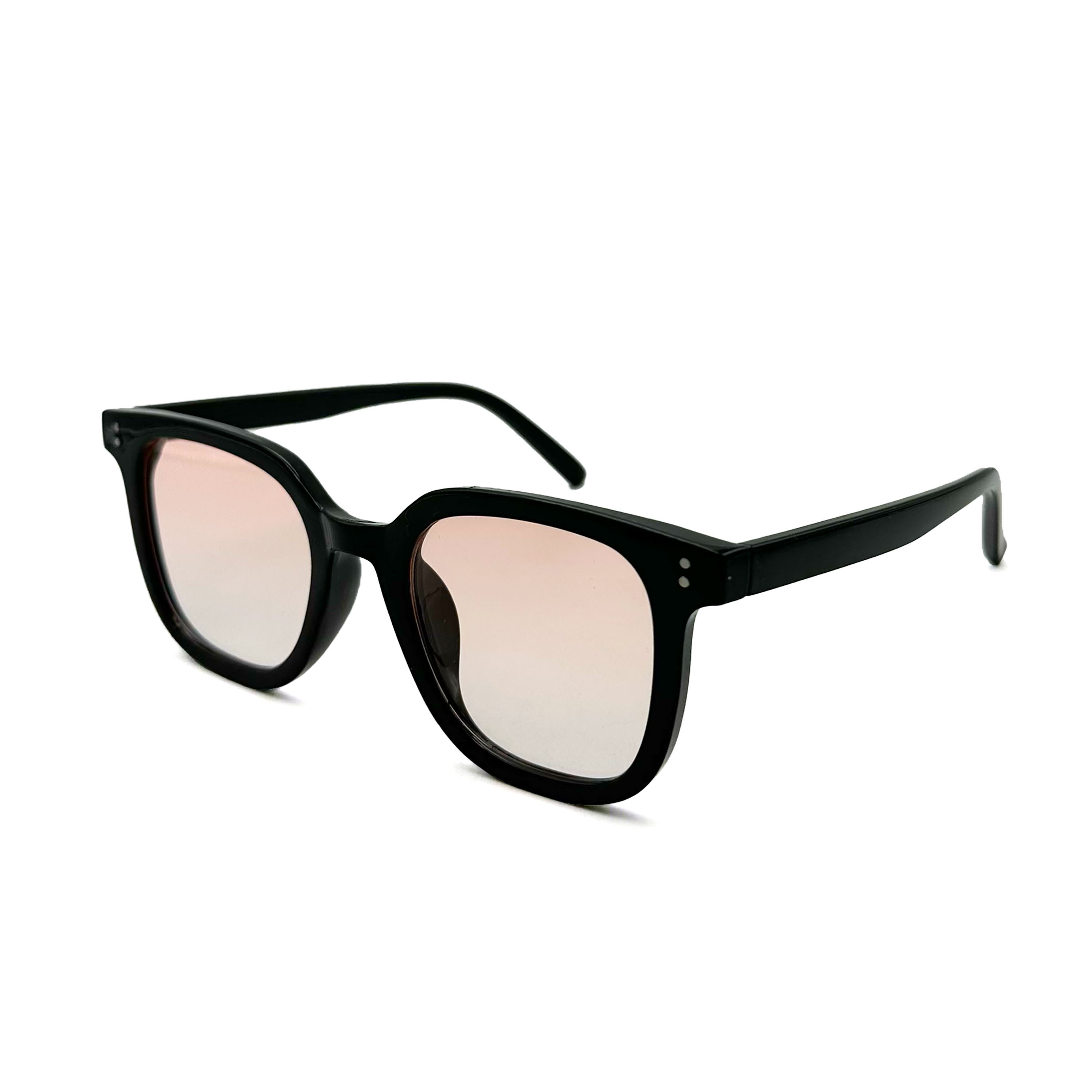 CHILL潮流黑框跳色眼鏡-漸層粉