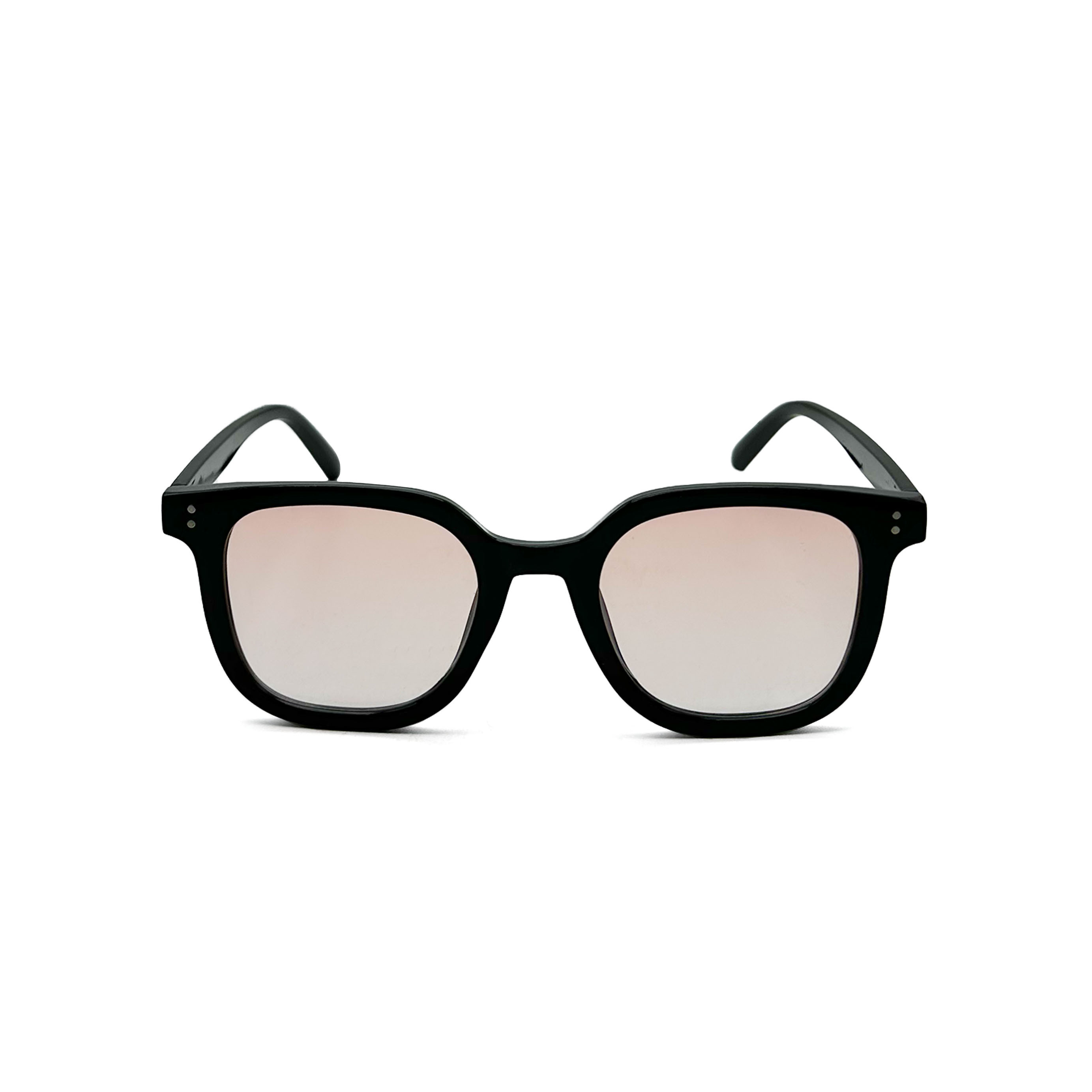 CHILL潮流黑框跳色眼鏡-漸層粉