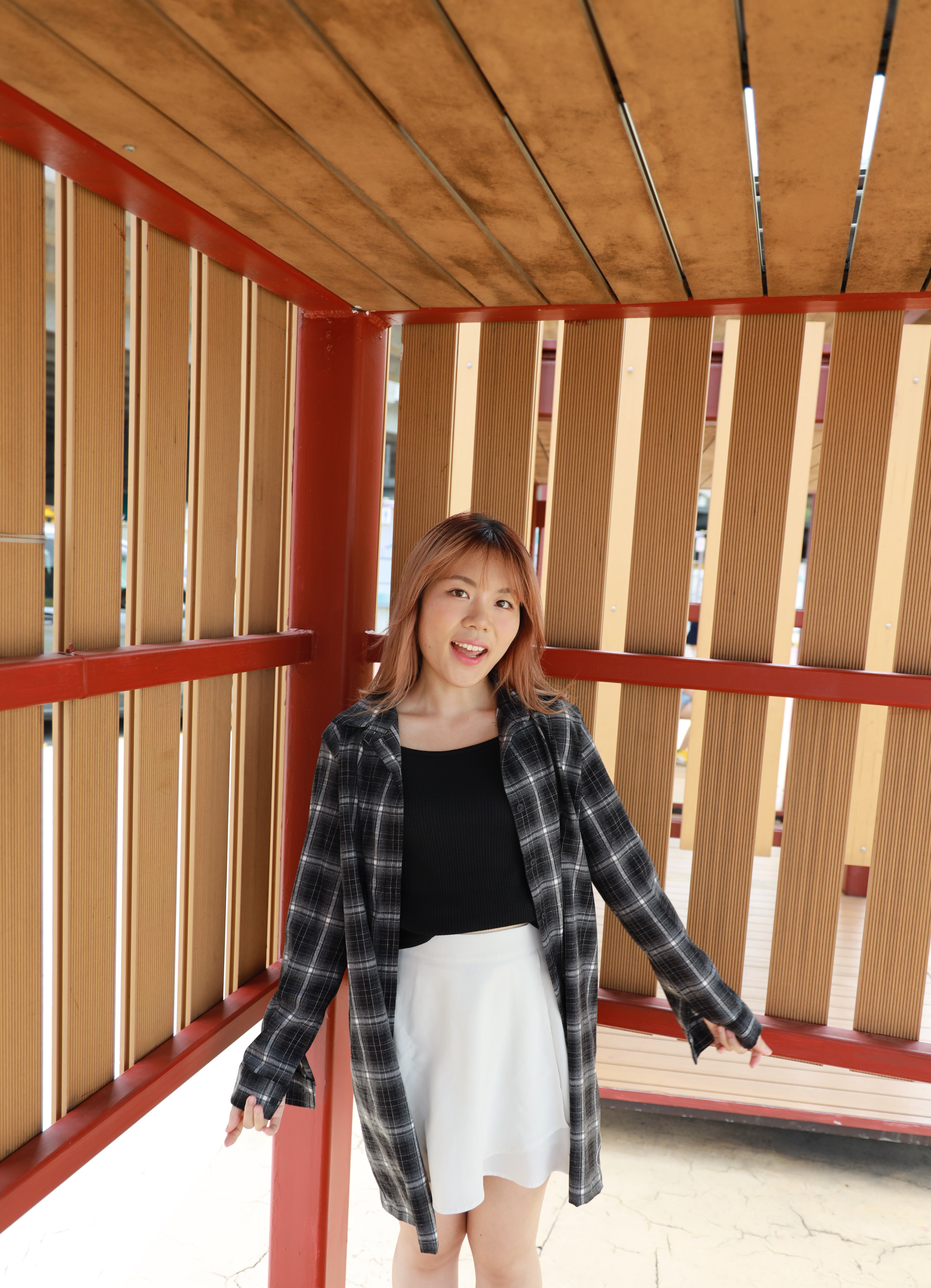 ||OPS230|| 反領率衫格仔休閒OPS