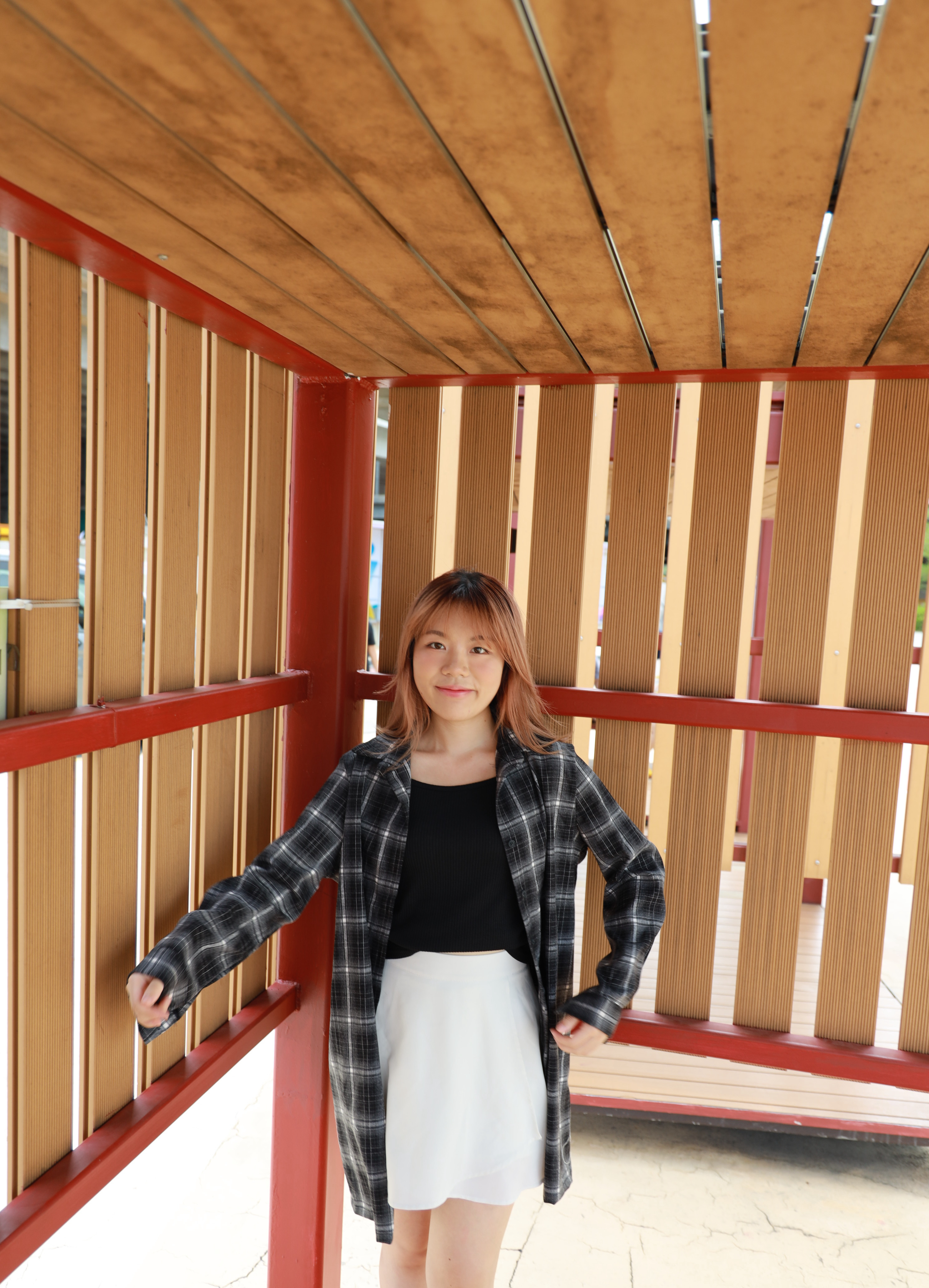 ||OPS230|| 反領率衫格仔休閒OPS