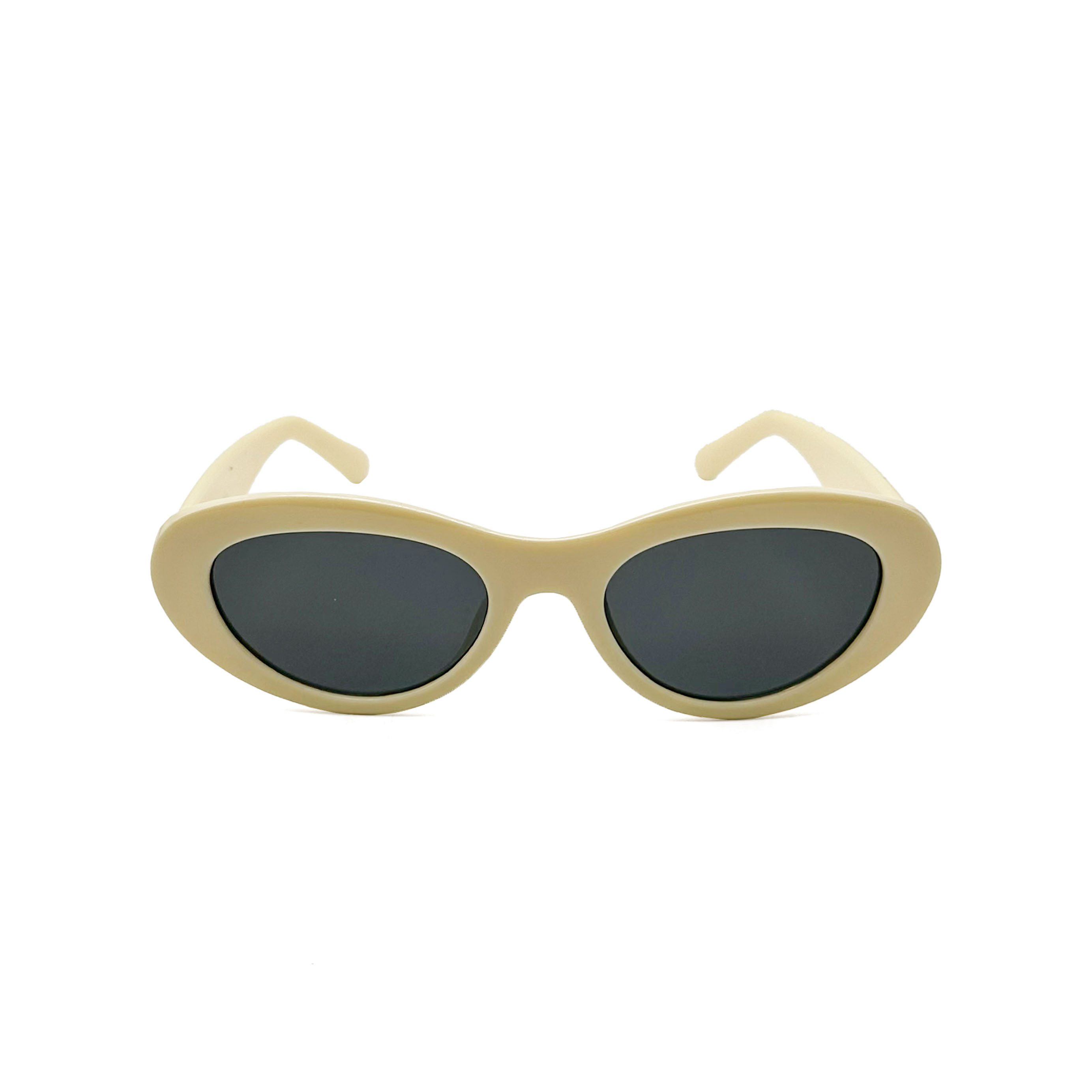 CHILL橢圓貓眼厚框眼鏡-黃