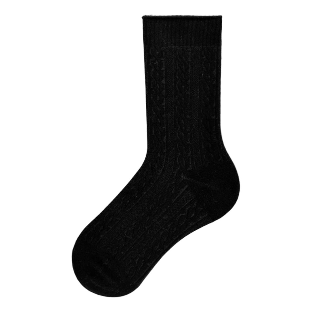 Santé 台灣 麻花中筒羊毛襪 女款 (6色) 44SA2634