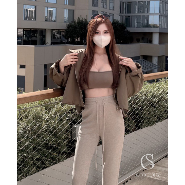 G9745 「雲層360°莫代爾平口兩穿BRA TOP」