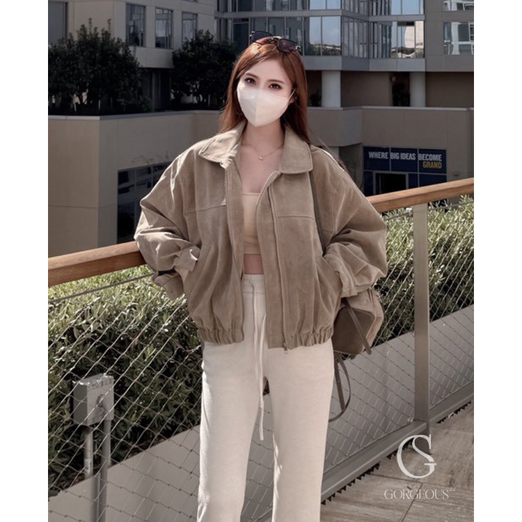 G9746 「空氣感麂皮輕感外套」