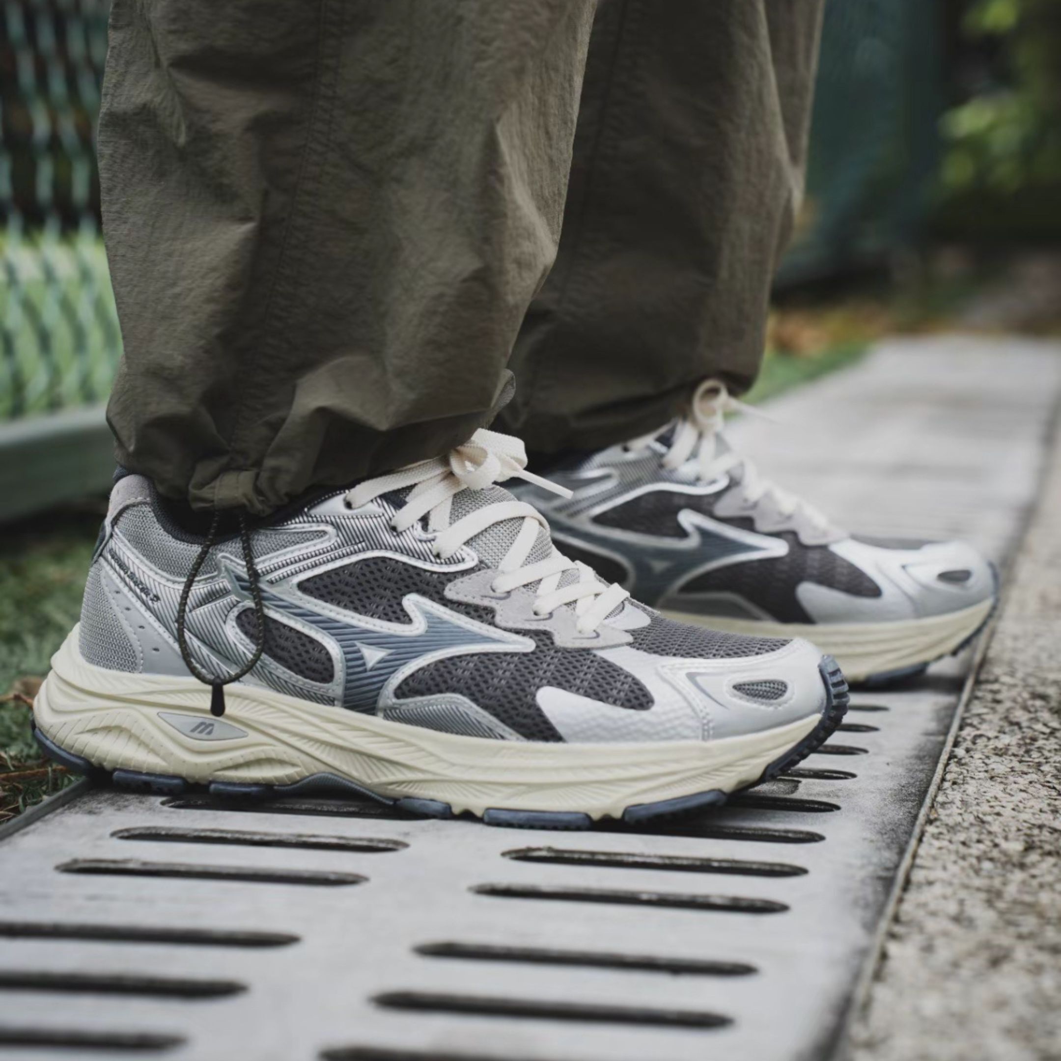 NICEDAY 代購 Mizuno Racer S 美津濃 銀灰 藍 復古 慢跑 D1GH223519