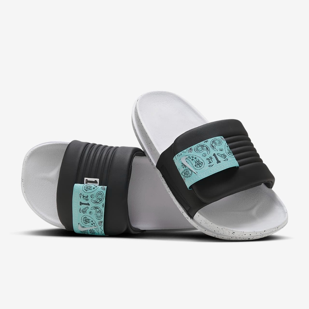 NIKE 拖鞋 男鞋 運動 OFFCOURT ADJUST SLIDE 黑白藍【HF5695-011】