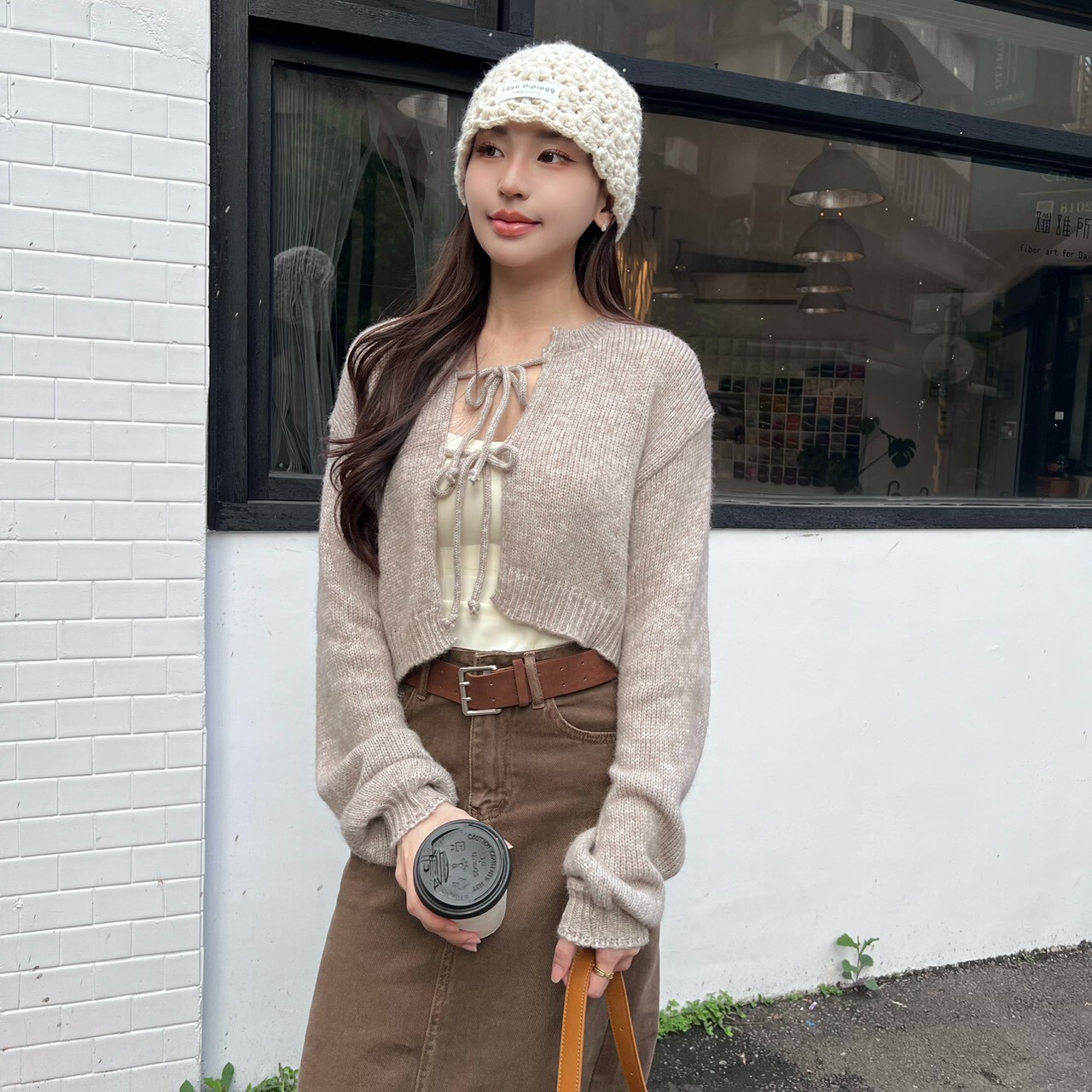 前綁節開衫針織外套/四色