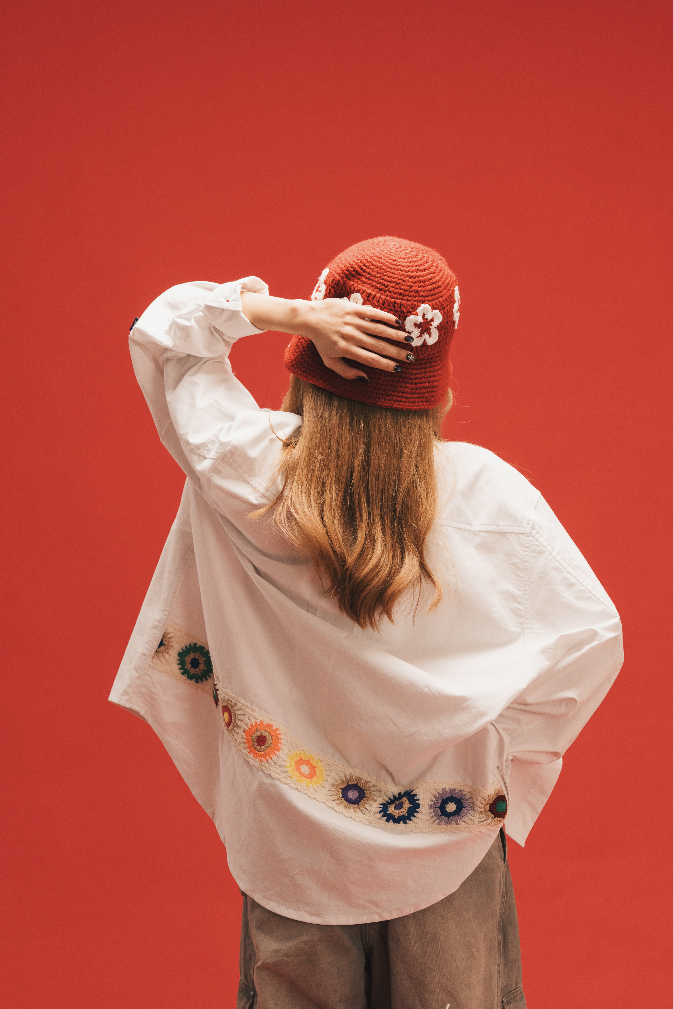 Fumble HANA花織布牛津紡恤衫