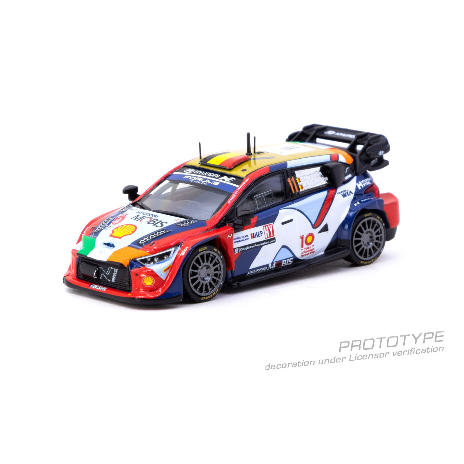 [預訂] Tarmac Works Hyundai i20 N Rally1 Hybrid Croatia Rally 2024 Thierry Neuville / Martijn Wydaeghe