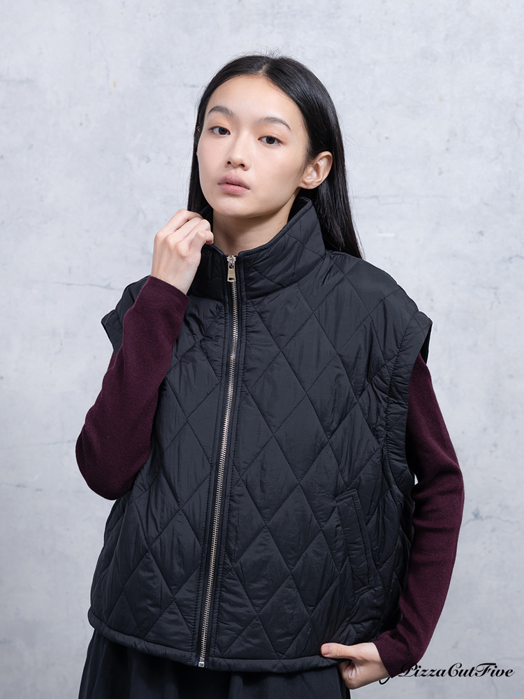 立領絎縫羽絨棉背心 PizzaCutFive PCF253411033