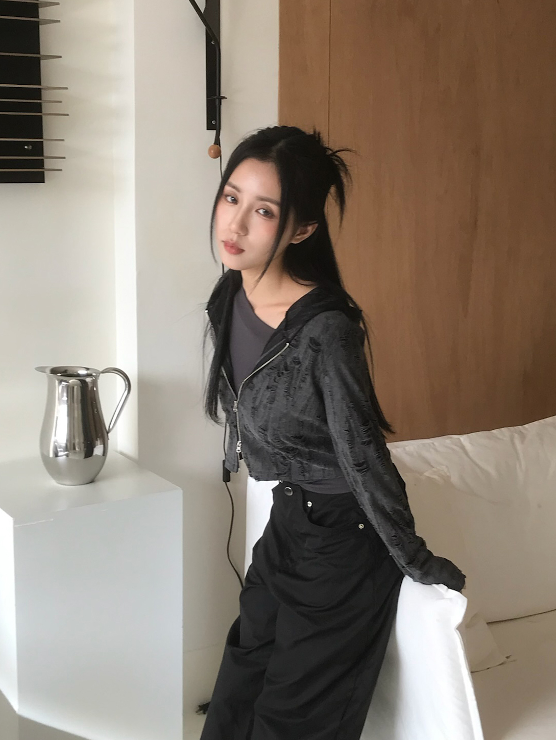 Damaged Hooded Jacket #外套