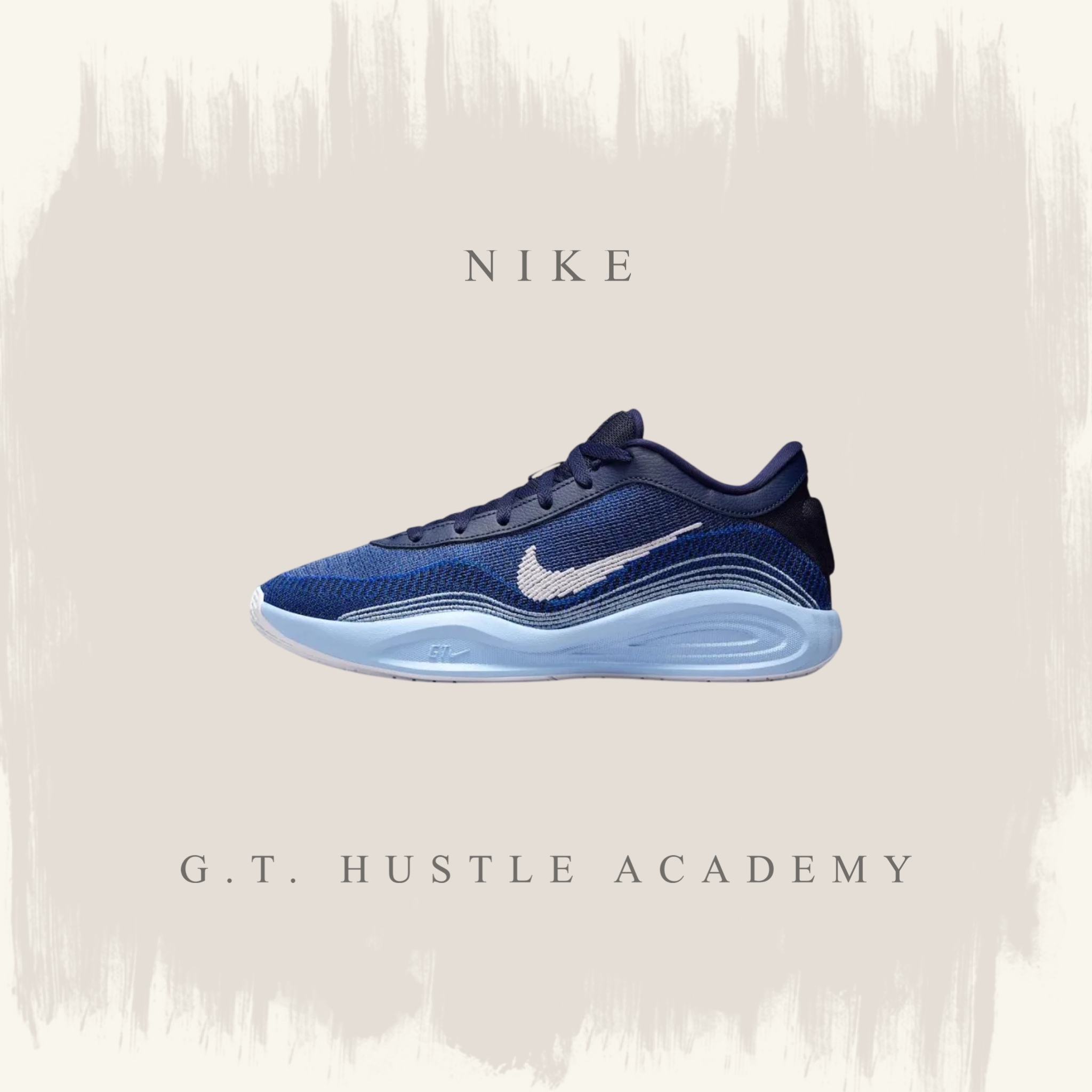 NIKE G.T. HUSTLE ACADEMY 藍色 運動透氣 防滑耐磨 籃球鞋 男女同款 FJ7808-401