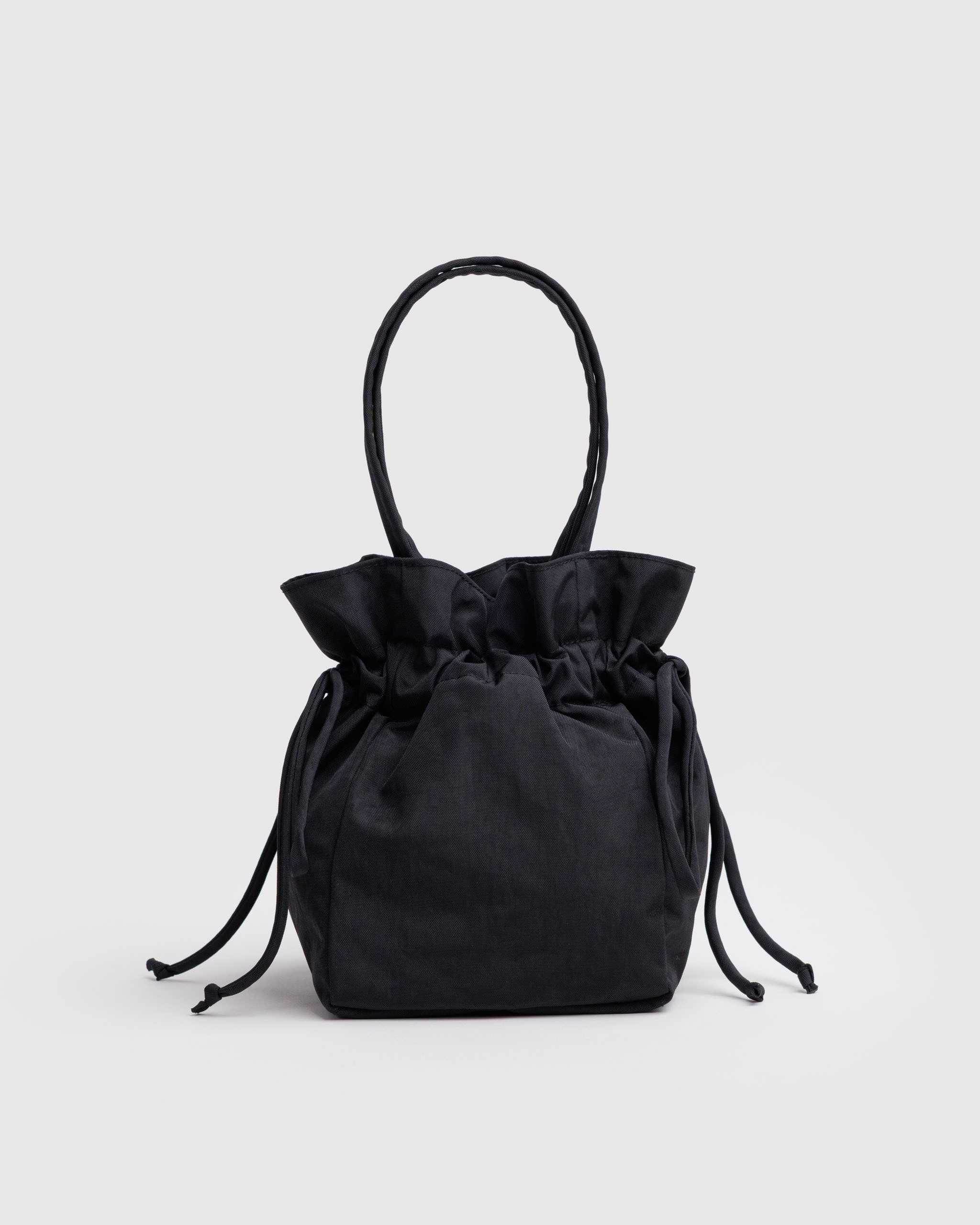 Nylon Drawstring Bag - Black｜BAGGU