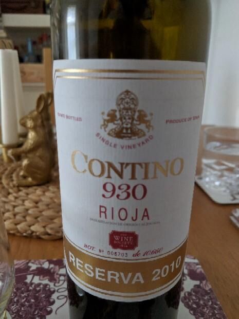 CVNE Contino Reserva 930 2010 (JS98)