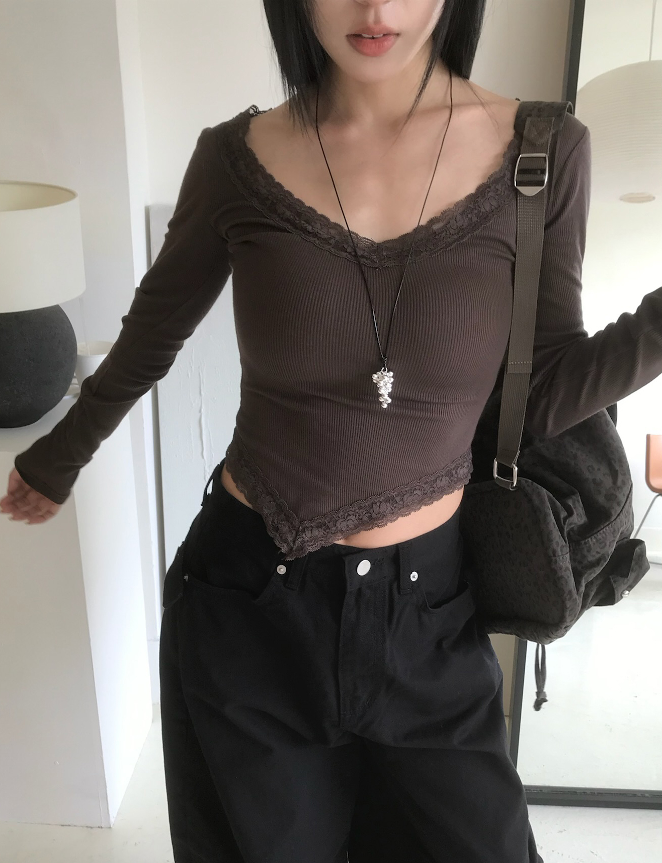 Del Luna Asymmetric Tee #上衣