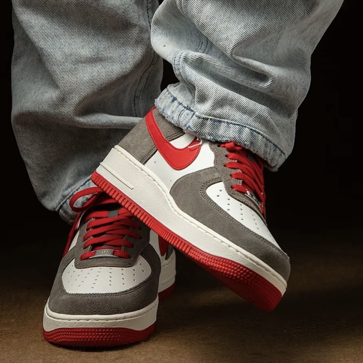 NIKE AIR FORCE 1 07 LV8 巴洛克棕紅 咖啡 橘紅 麂皮 復古 休閒 空軍鞋 男鞋 FQ8714-201