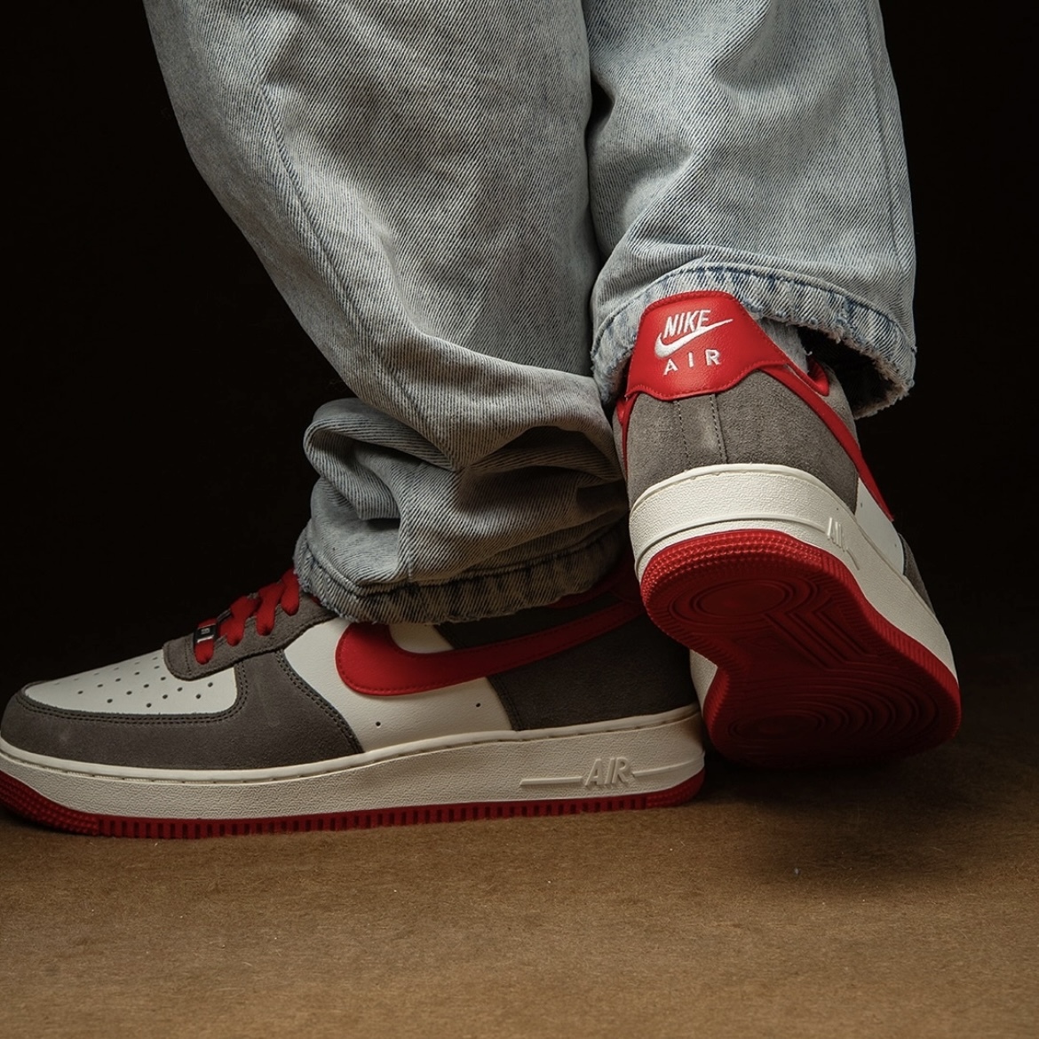 NIKE AIR FORCE 1 07 LV8 巴洛克棕紅 咖啡 橘紅 麂皮 復古 休閒 空軍鞋 男鞋 FQ8714-201