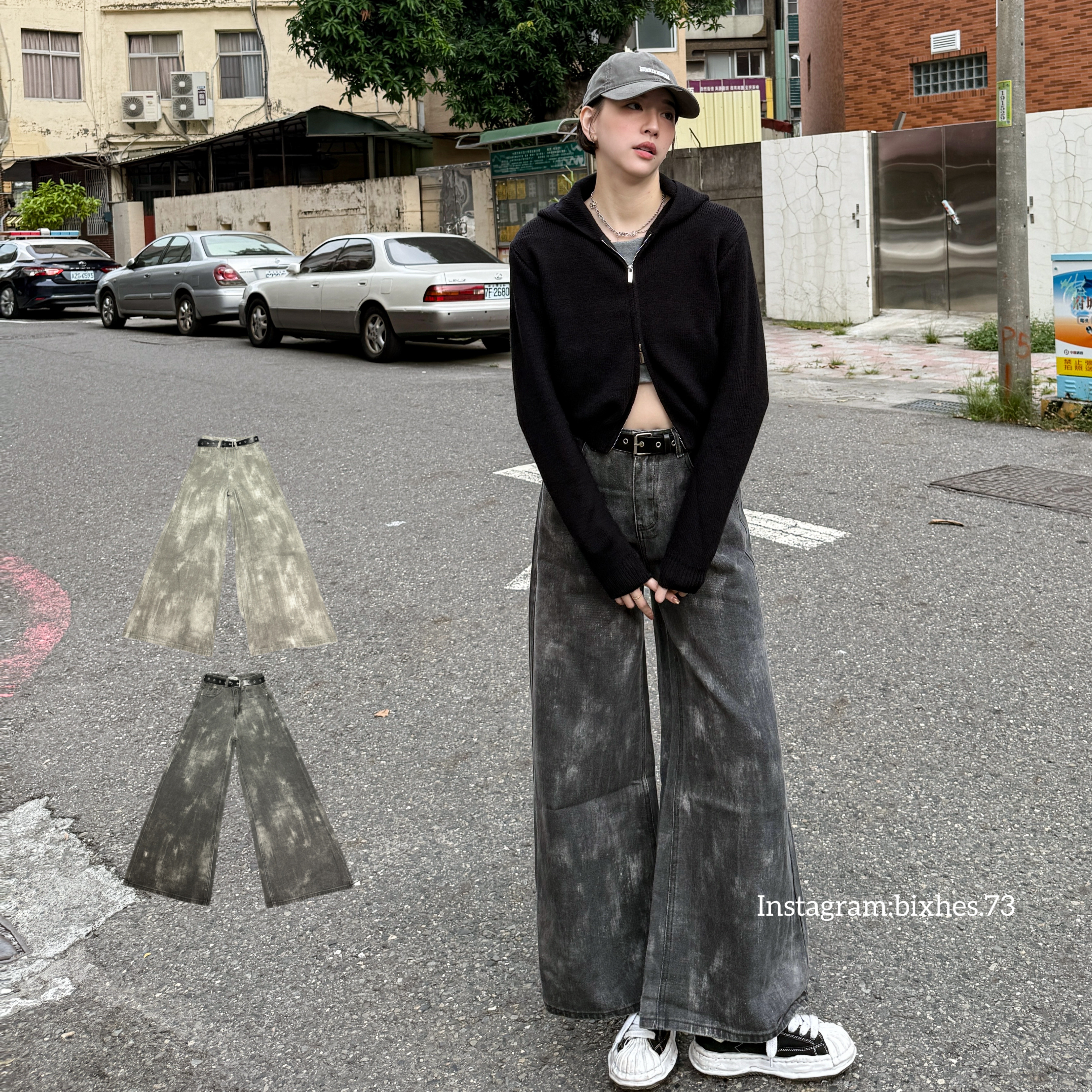 質感渲染寬版長褲(E00007)