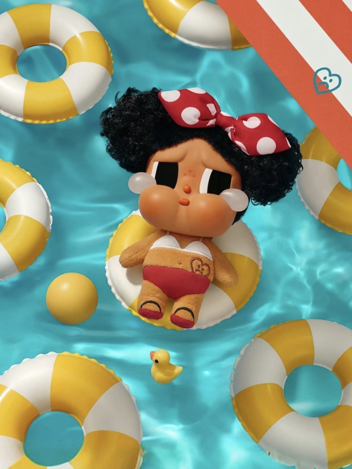 POP MART 泡泡瑪特 CRYBABY Vacation Mode On系列 搪膠毛絨掛件盲盒