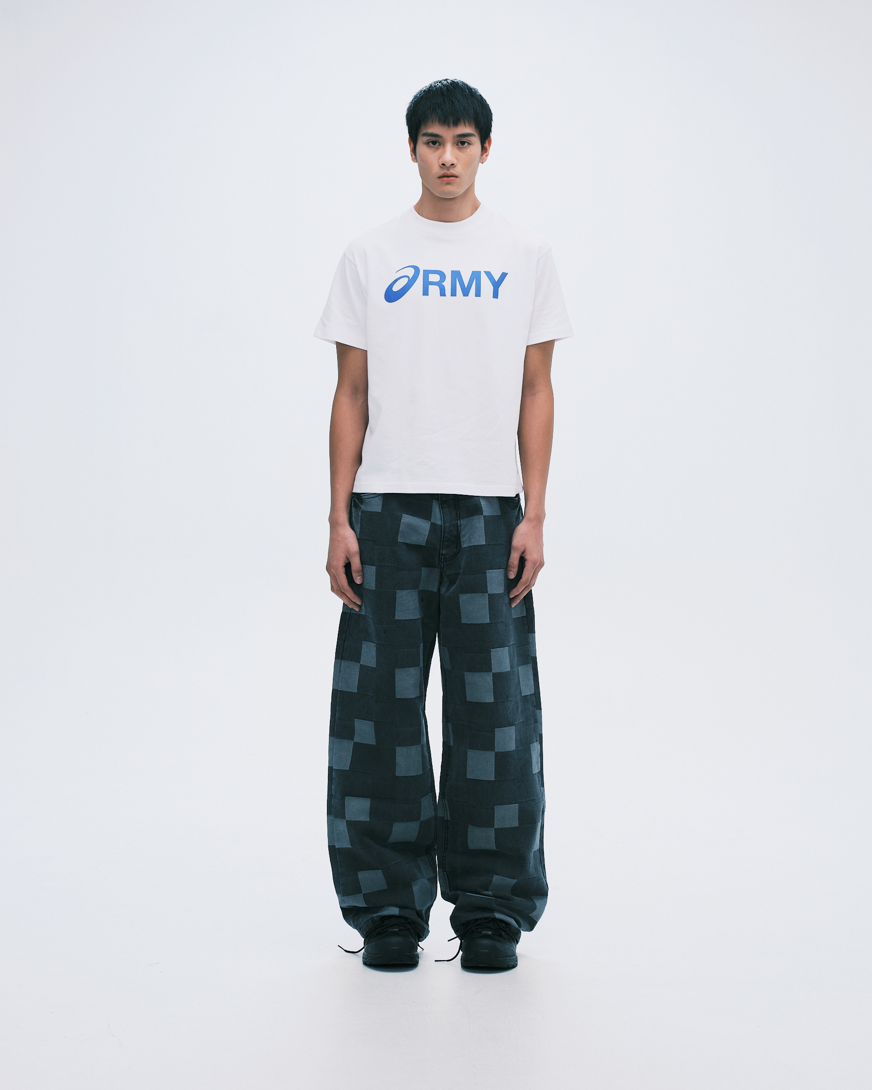 nul1.org ｜(nu-P47) - 2017 Check Jeans (Black)