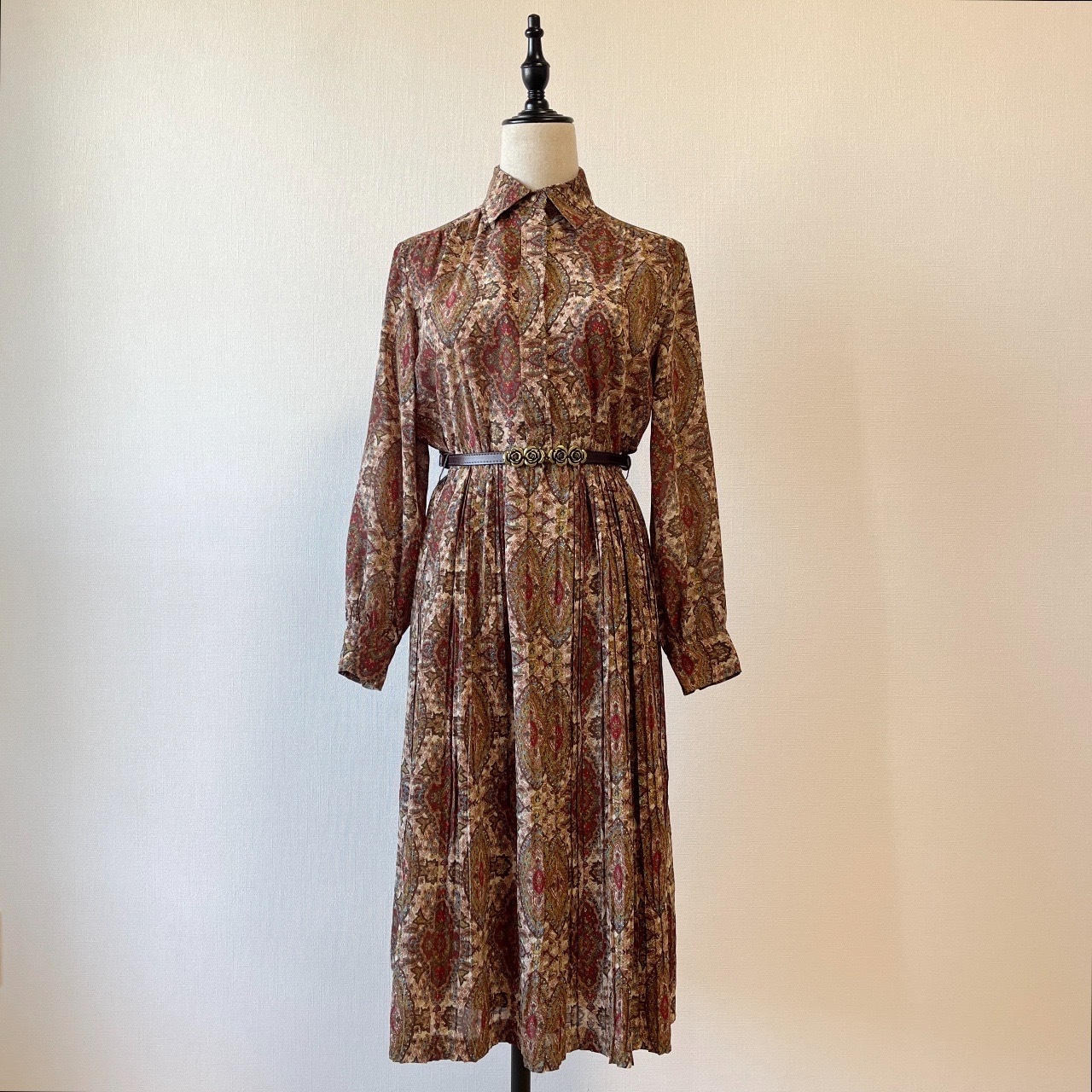 日本製華麗圖騰古著連身裙