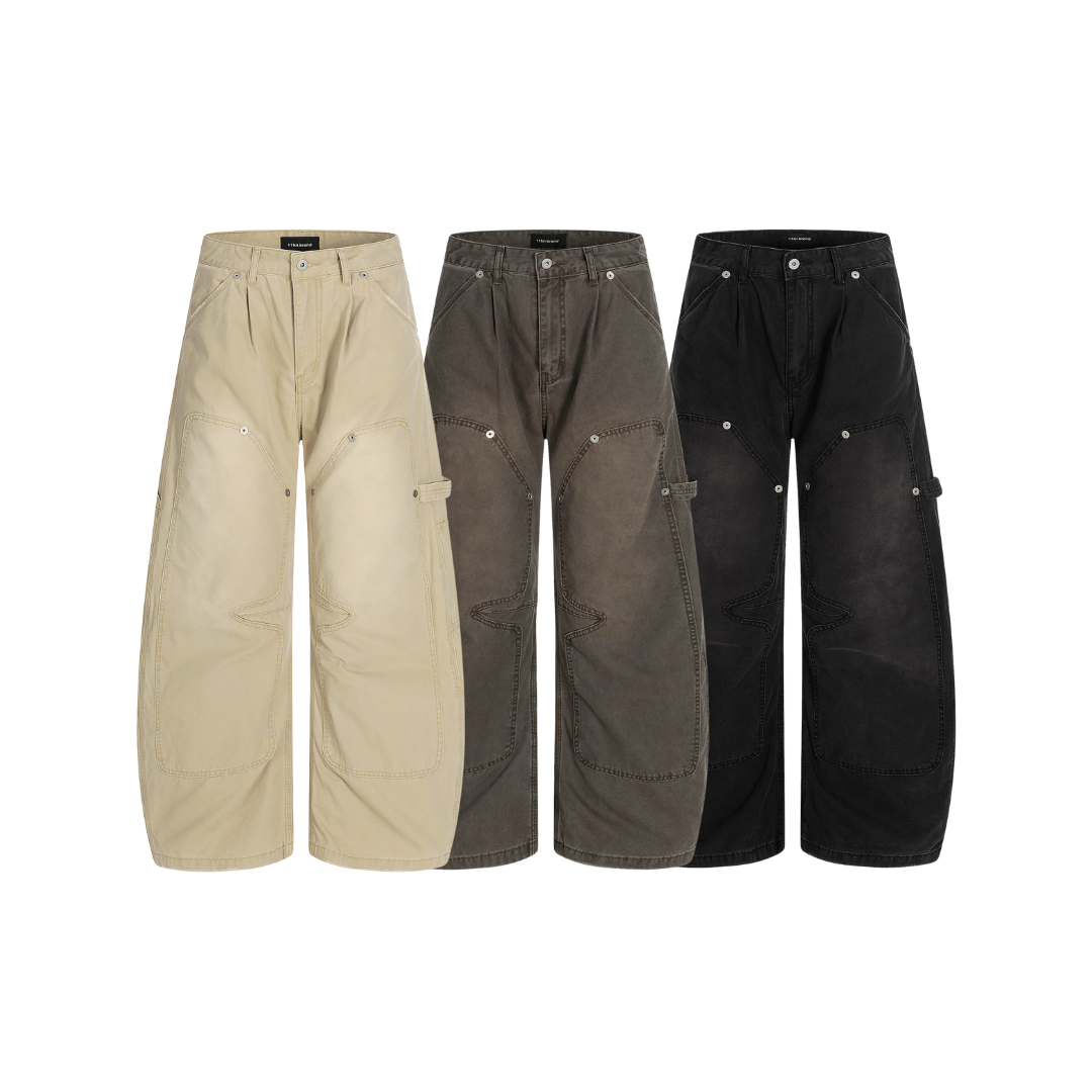 OurPick Washed Carpenter Baggy Jeans 水洗畫家彎刀褲 3色