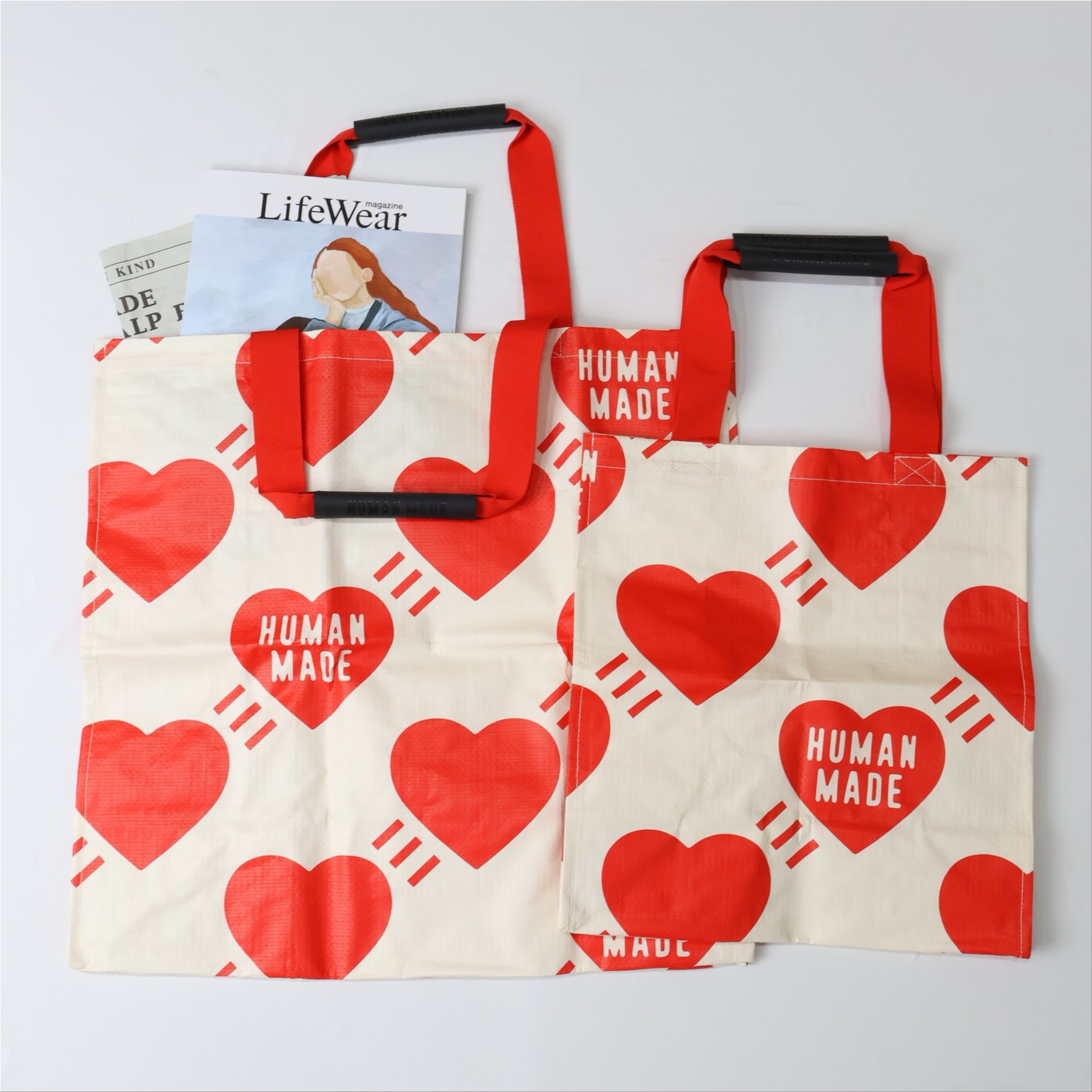 2025AW HUMAN MADE HEART REUSABLE BAG 滿版 愛心 環保袋 手提袋 現貨