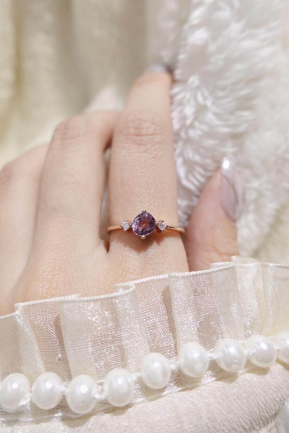 《 預購 》高級紫粉色尖晶石