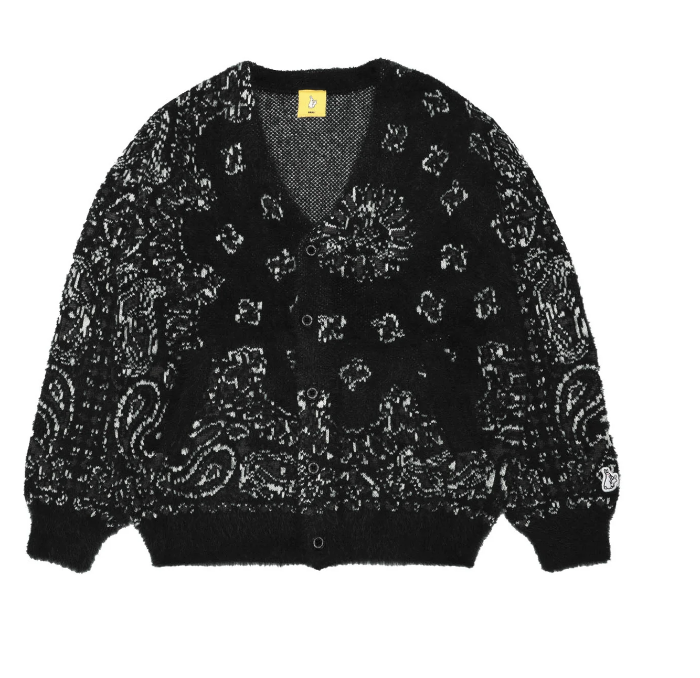 【#FR2】11月連線更新 Rabbit Paisley Shaggy Knit Cardigan