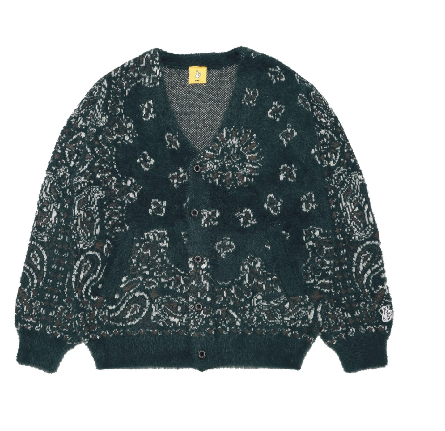 【#FR2】11月連線更新 Rabbit Paisley Shaggy Knit Cardigan