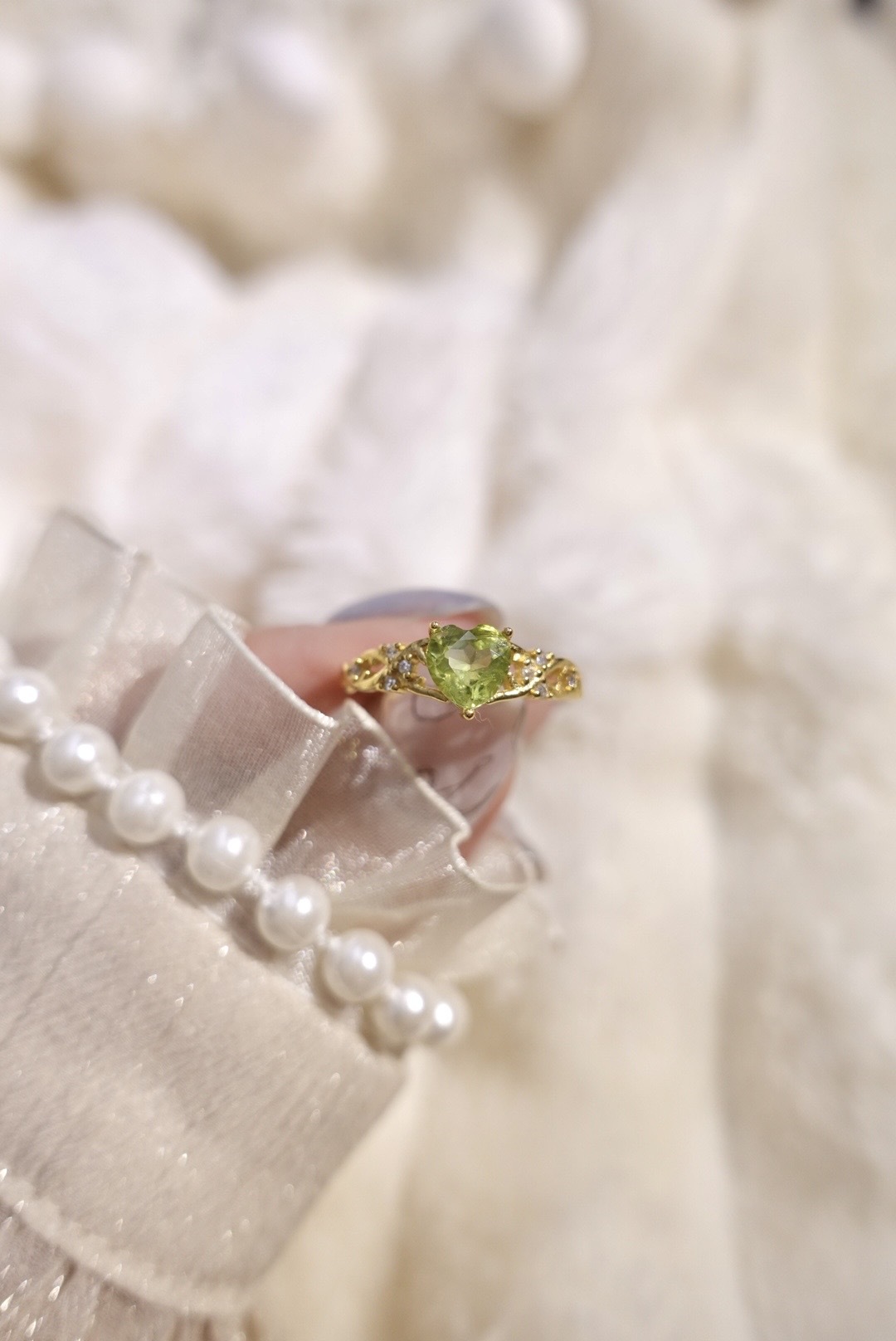 《 預購 》幸運降臨 橄欖石愛心