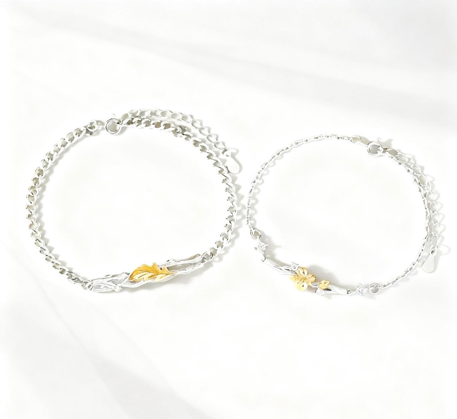 💕「初見傾心」情侶手鏈 | S925純銀 | 免費刻字