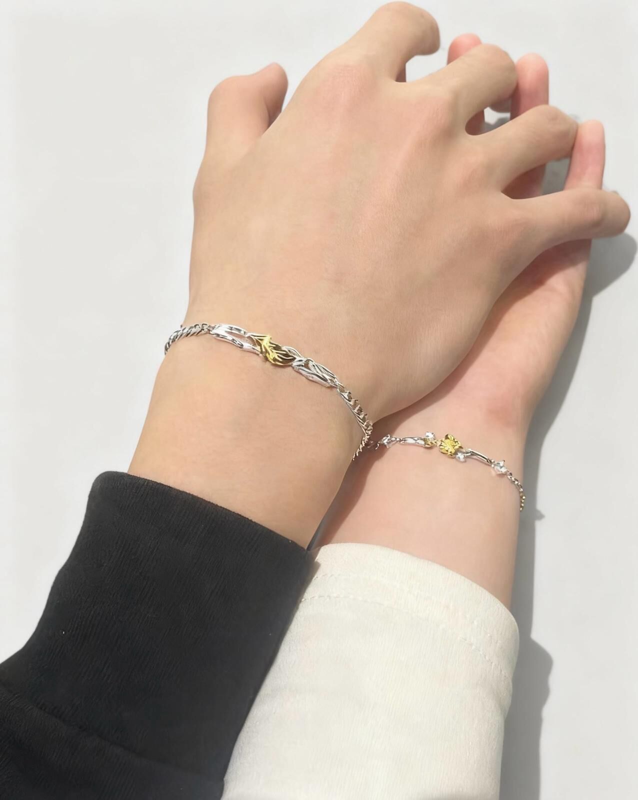 💕「初見傾心」情侶手鏈 | S925純銀 | 免費刻字