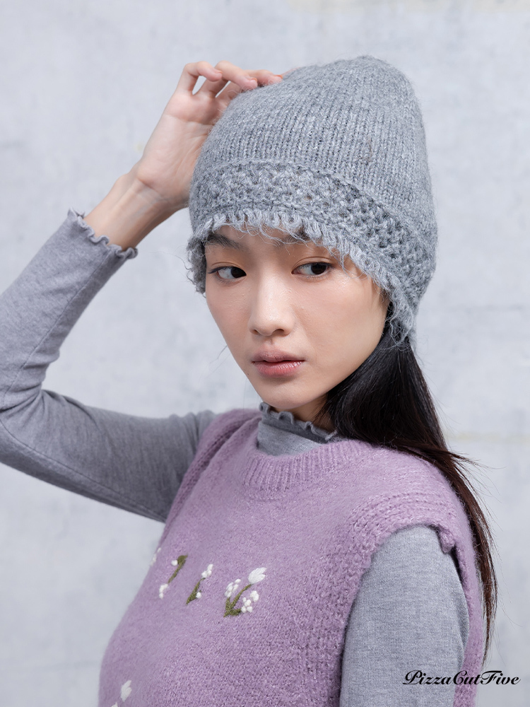 [兩件999]毛邊針織帽 PizzaCutFive PCF253630013