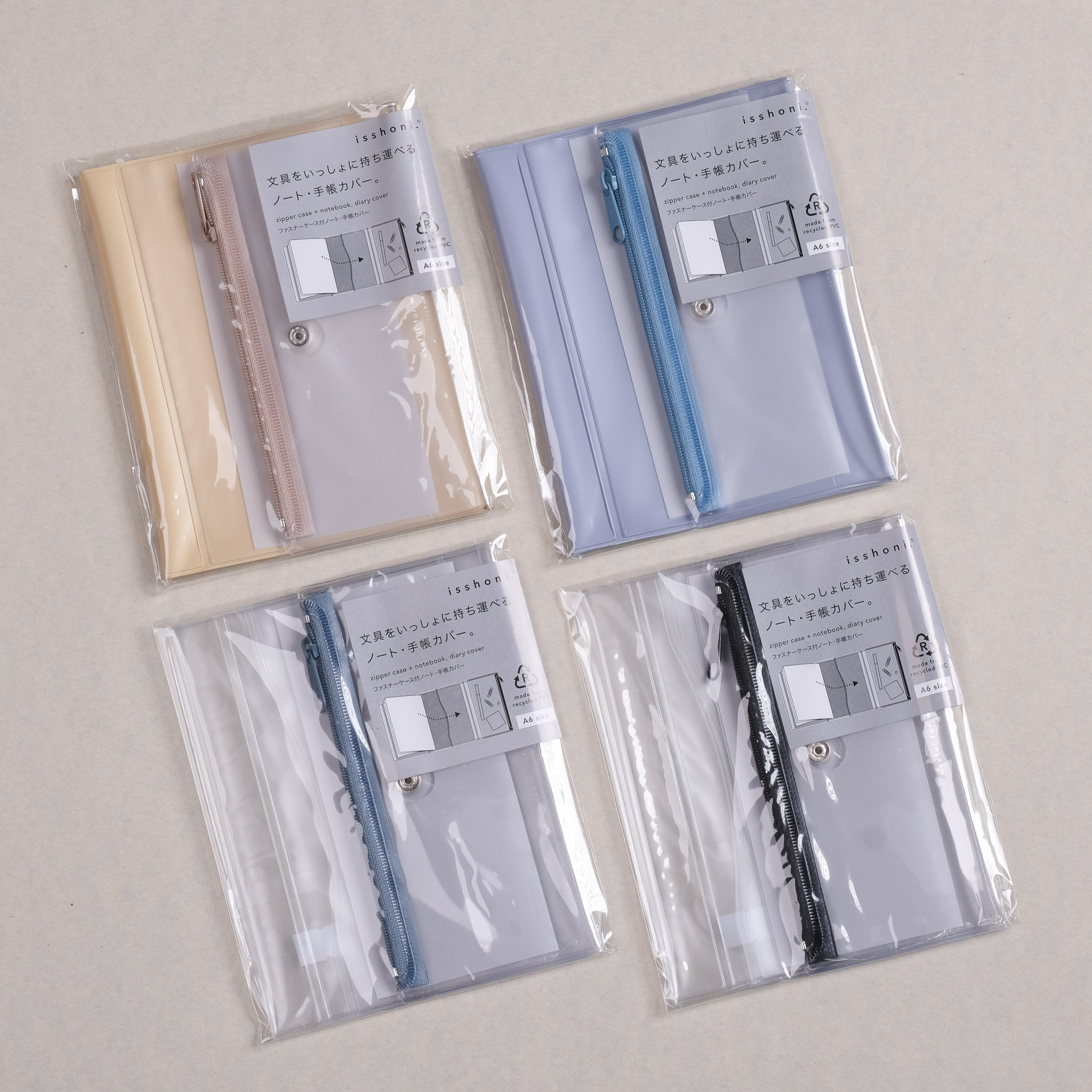 isshoni A6 PVC 附袋筆記本書套 / DAIGO / JAPAN