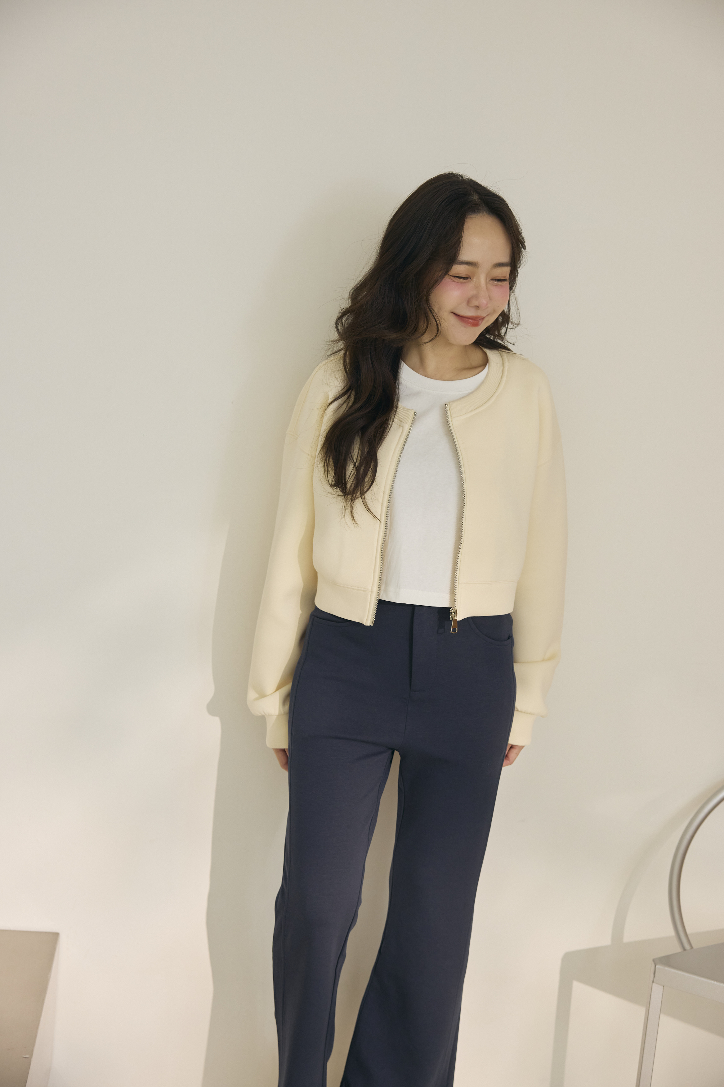 空氣棉西褲-藏青