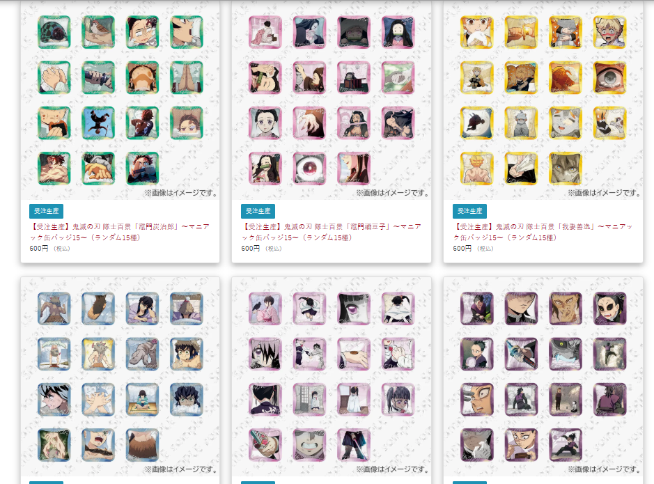 [代購][預訂] 鬼滅之刃 隊士百景 方形襟章 抽