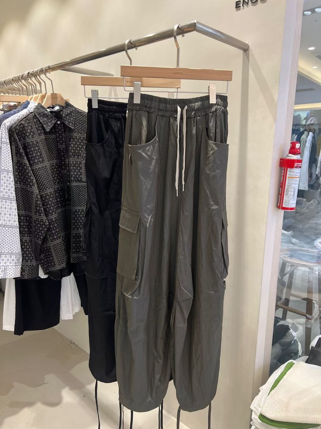 淨色工裝鬆身褲 ENOC-046P