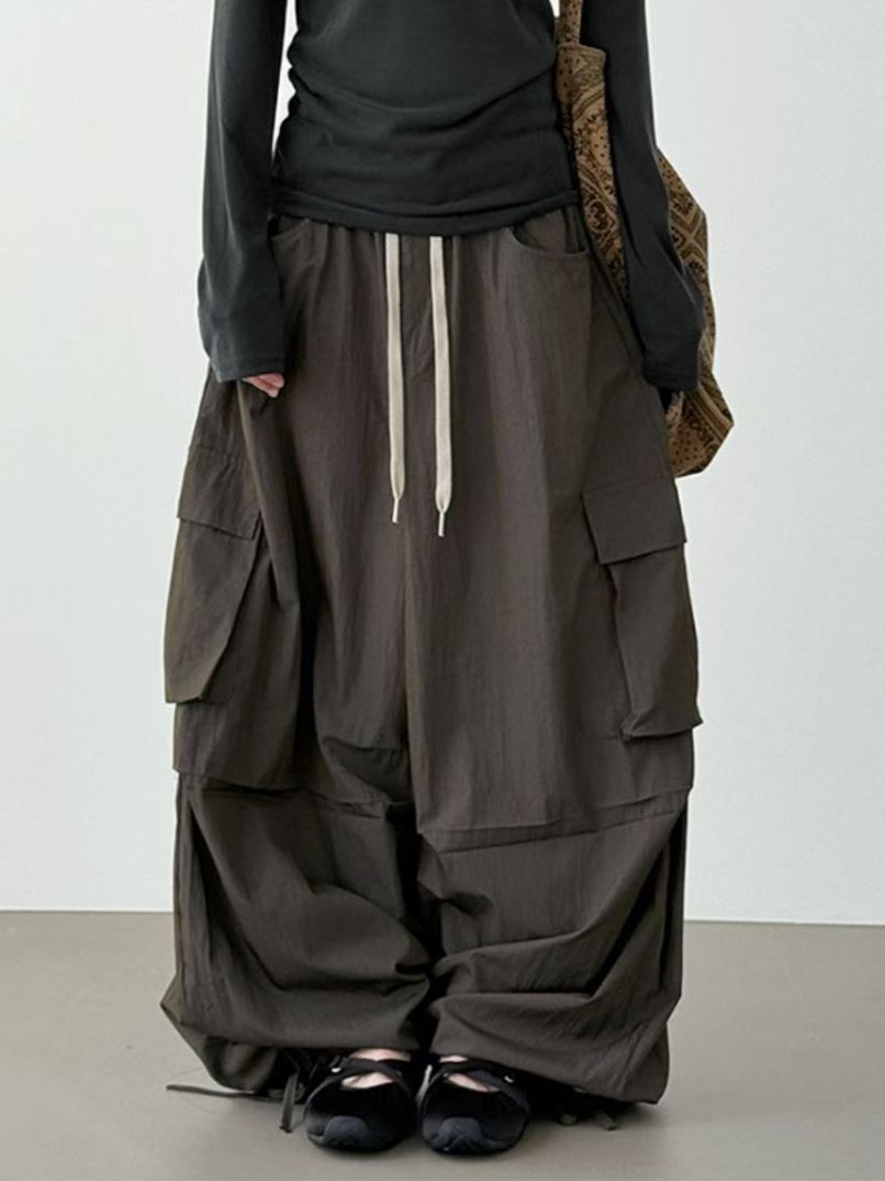 淨色工裝鬆身褲 ENOC-046P