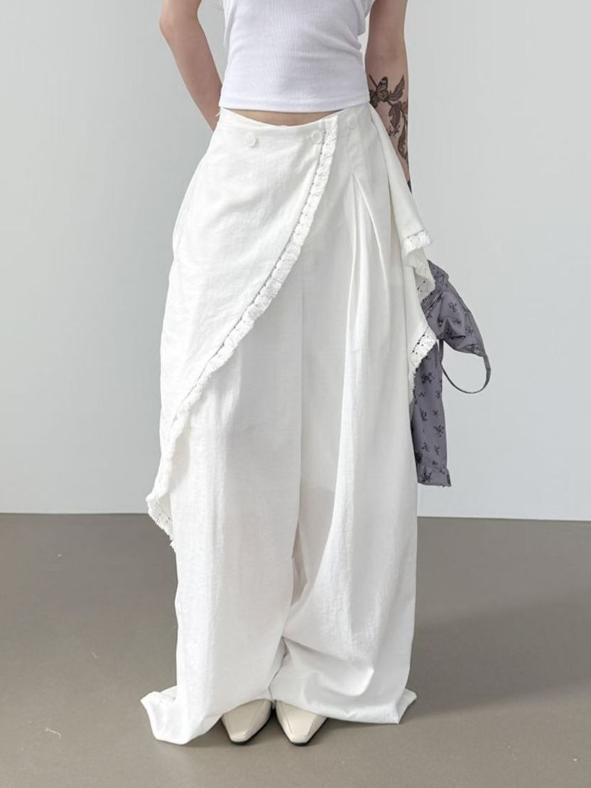 淨色連巾鬆身褲 ENOC-047P