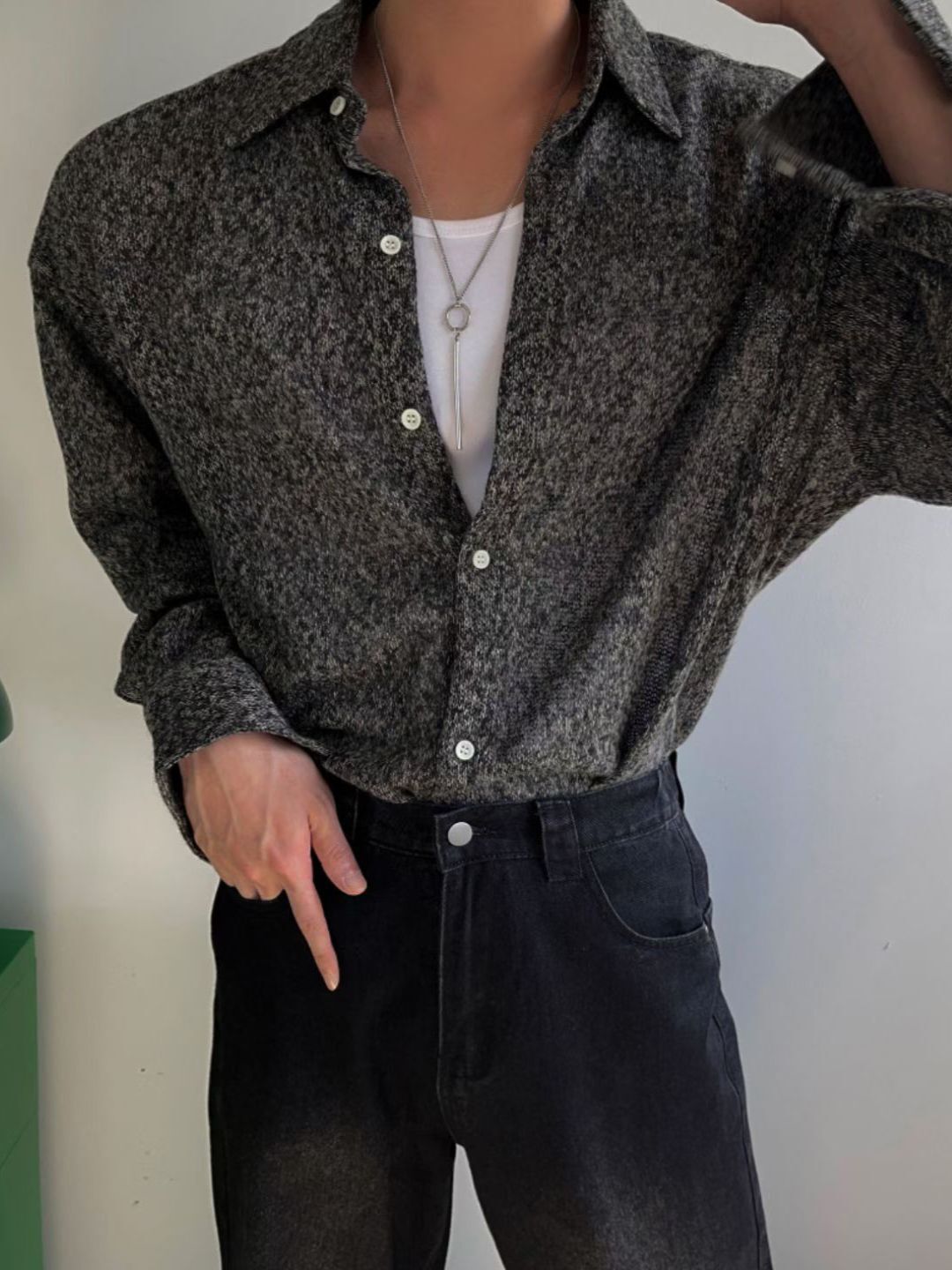 混色長袖恤衫 ENOC-048S