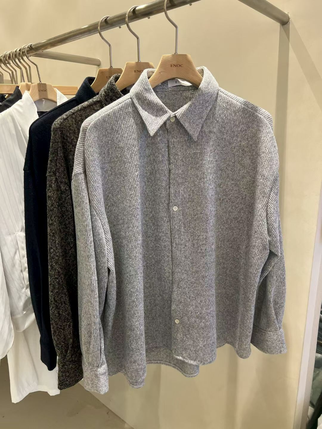 混色長袖恤衫 ENOC-048S