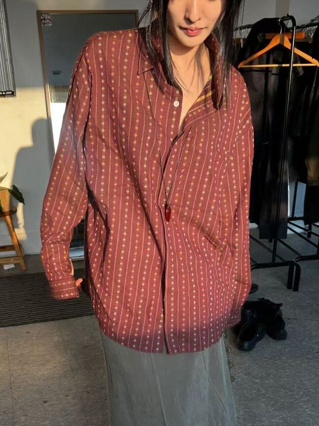 花紋長袖恤衫 ENOC-049S