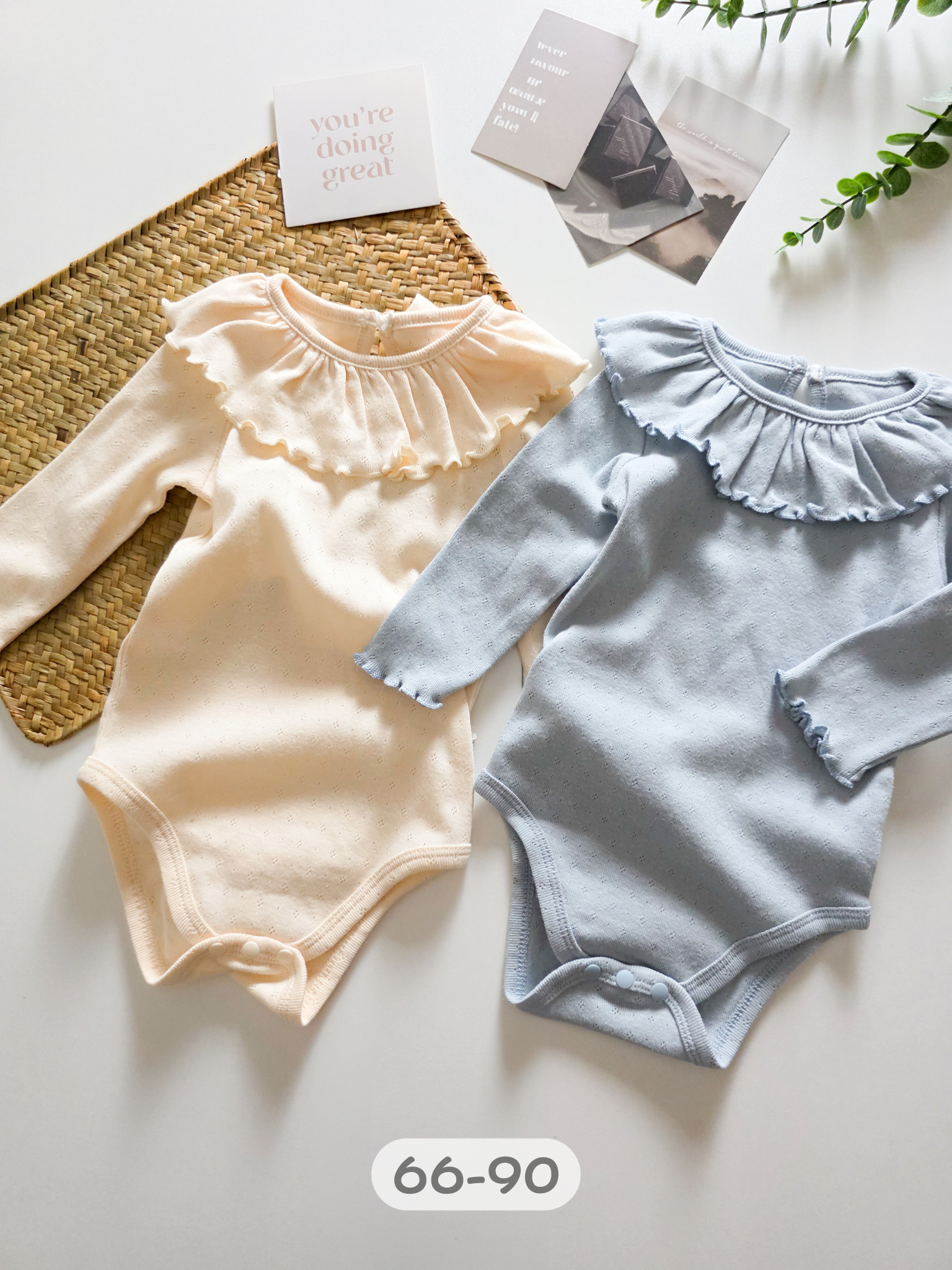 可愛荷葉邊 長袖包屁衣