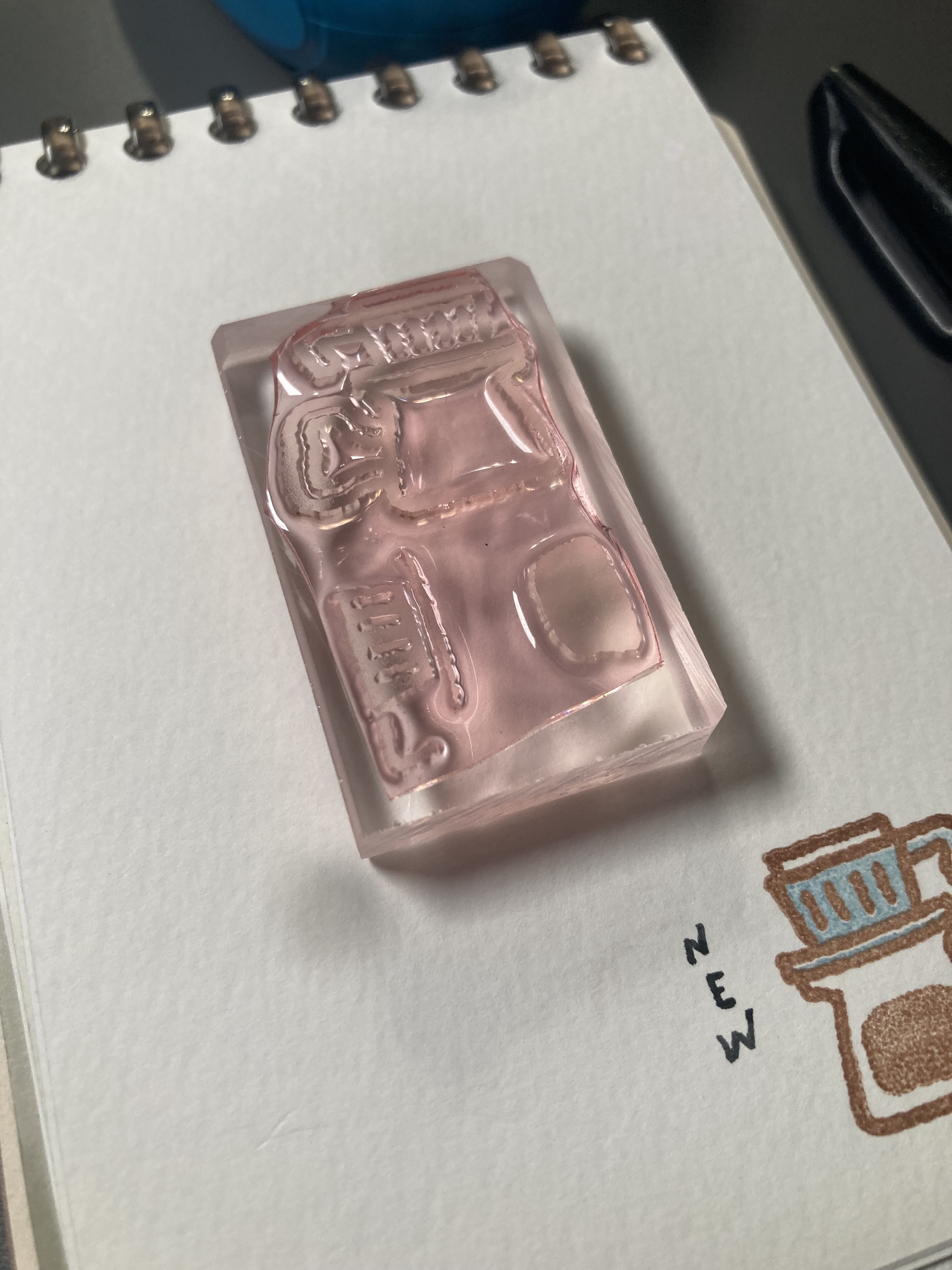 手沖濾杯咖啡壺組合 套色棒 膠版印章/一分之一工作室/臺灣