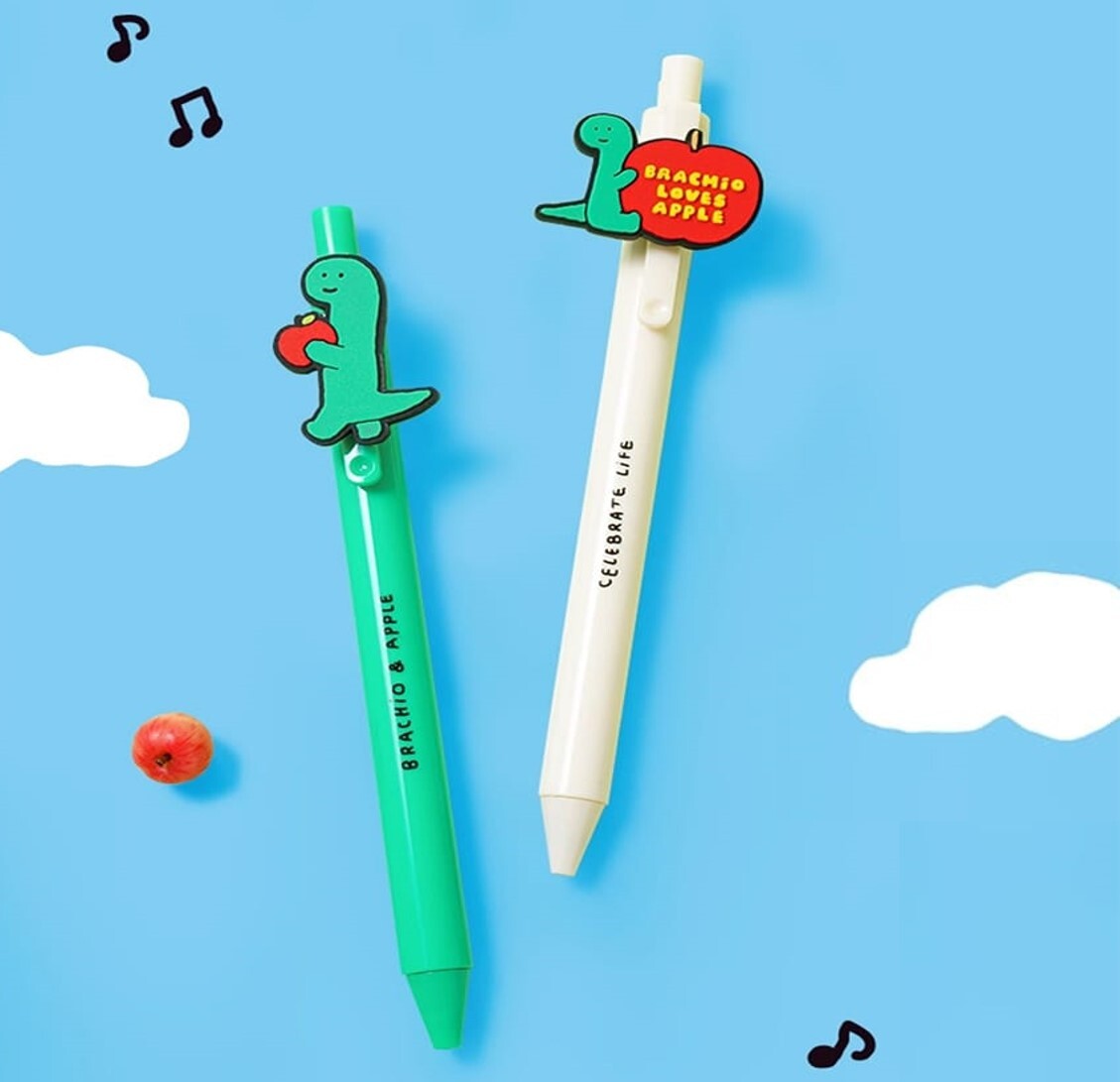 JOGUMAN 療癒系恐龍| Apple with Brachio 造型原子筆(2P)