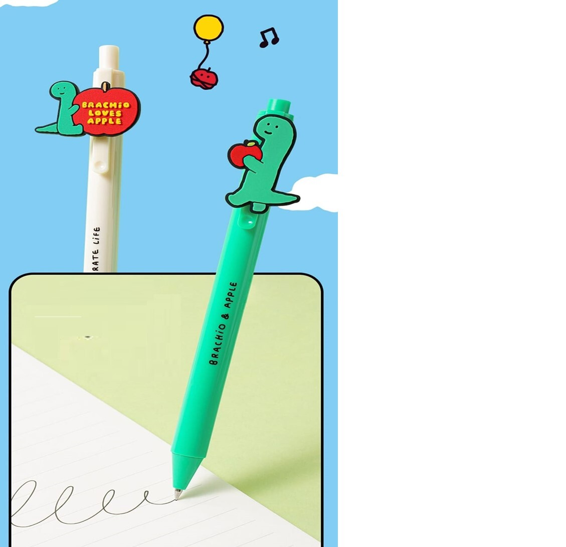 JOGUMAN 療癒系恐龍| Apple with Brachio 造型原子筆(2P)