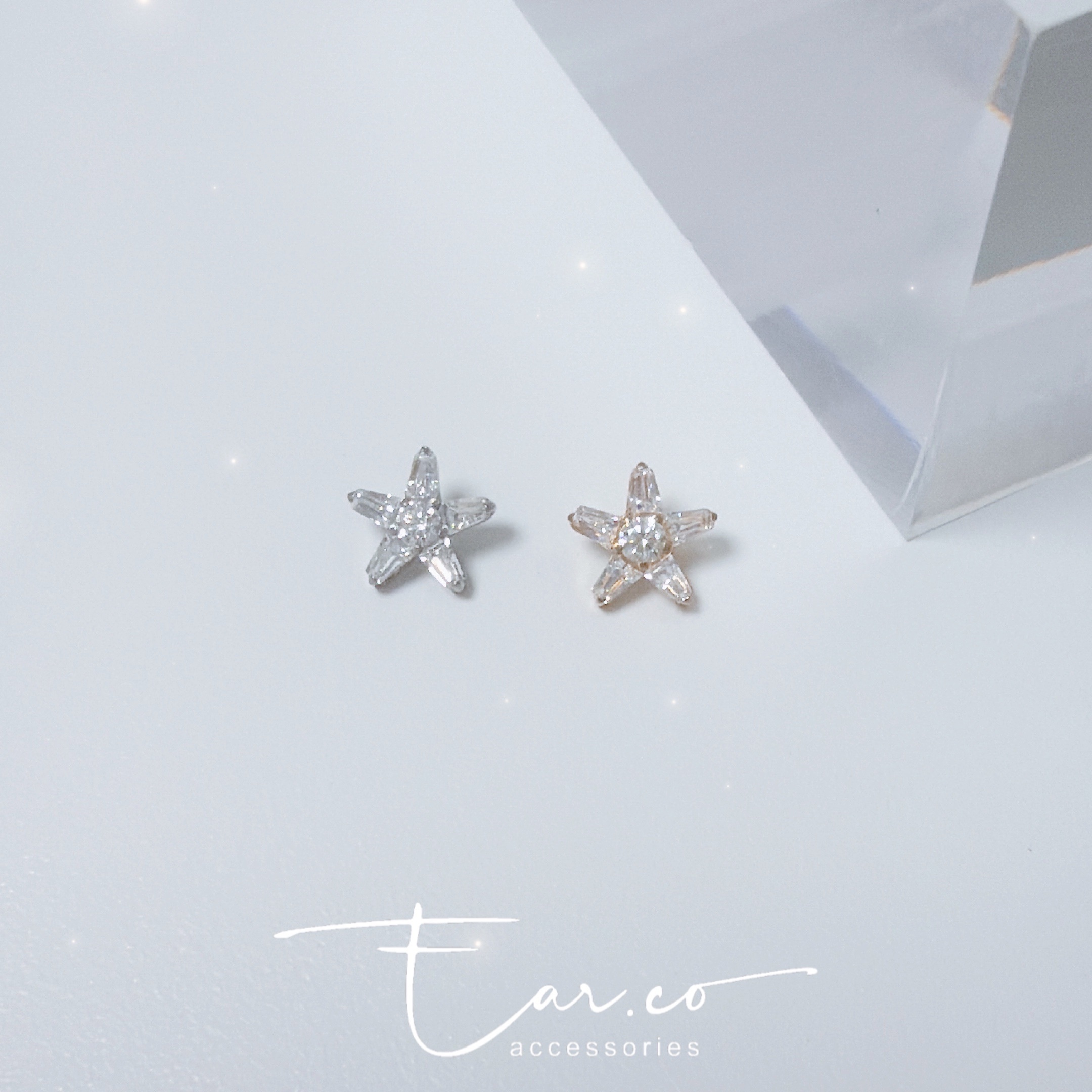 超閃星星平頭耳門/耳珠/耳骨釘 [G23 Titanium]