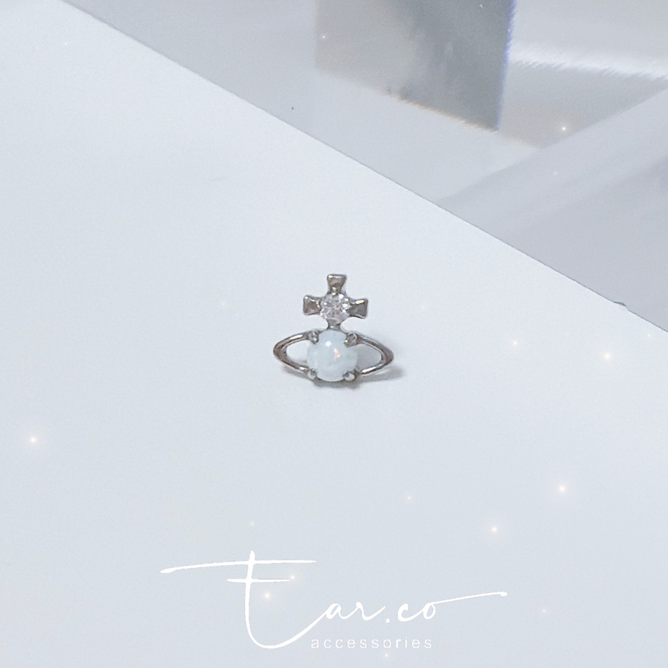 Opal小行星平頭耳門/耳珠/耳骨釘 [G23 Titanium]